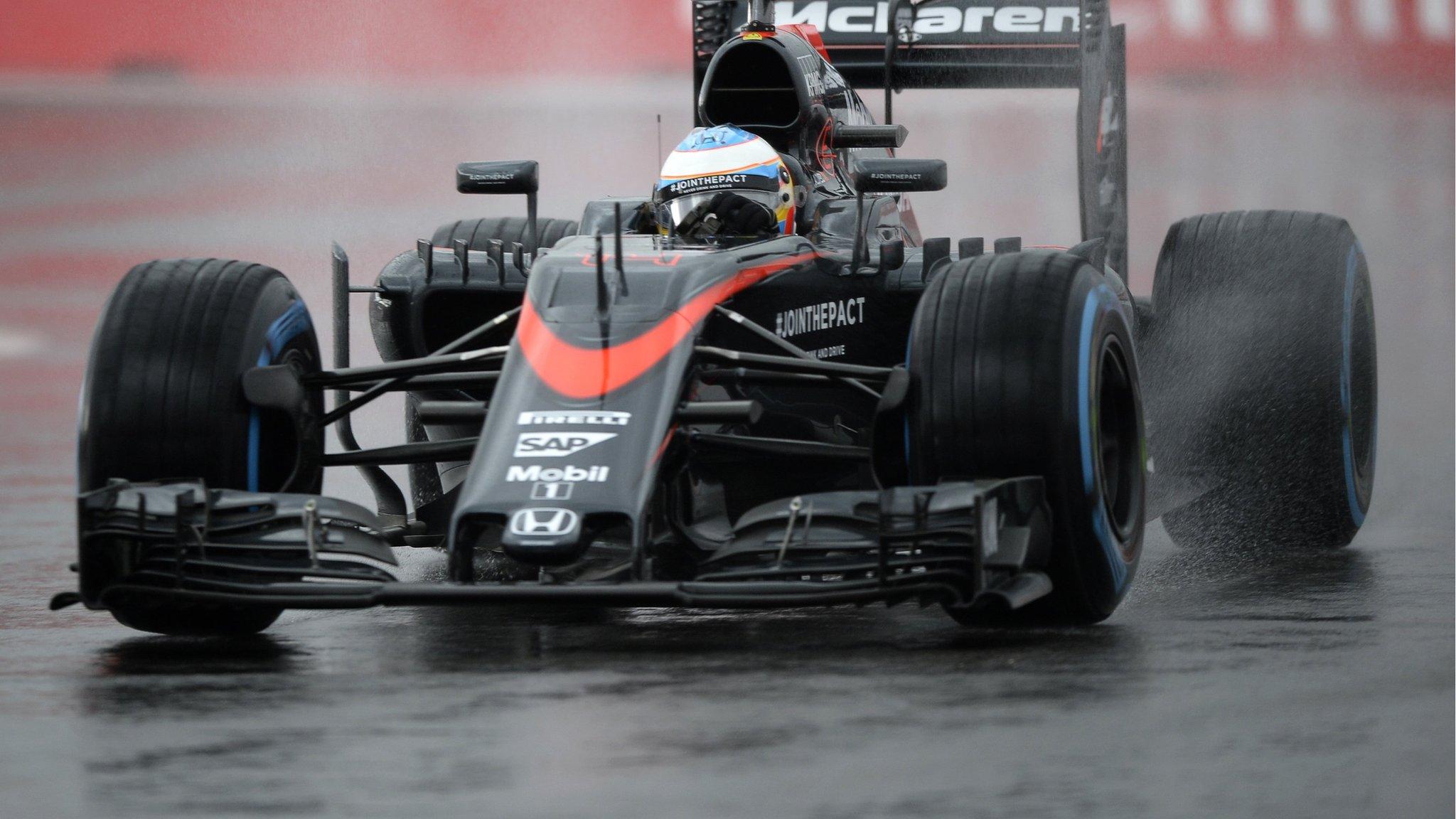 Fernando Alonso at the Sochi F1 circuit