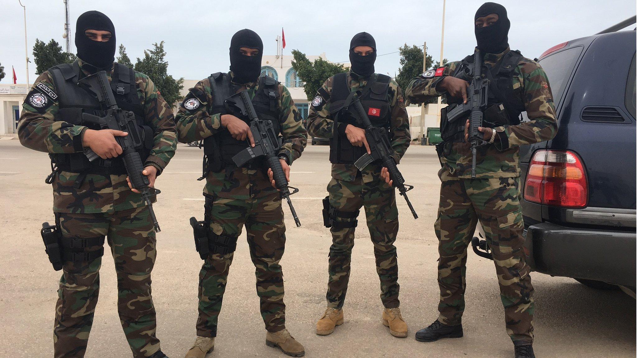 Special Forces from Tunisia's Garde Nationale on the border with Libya.