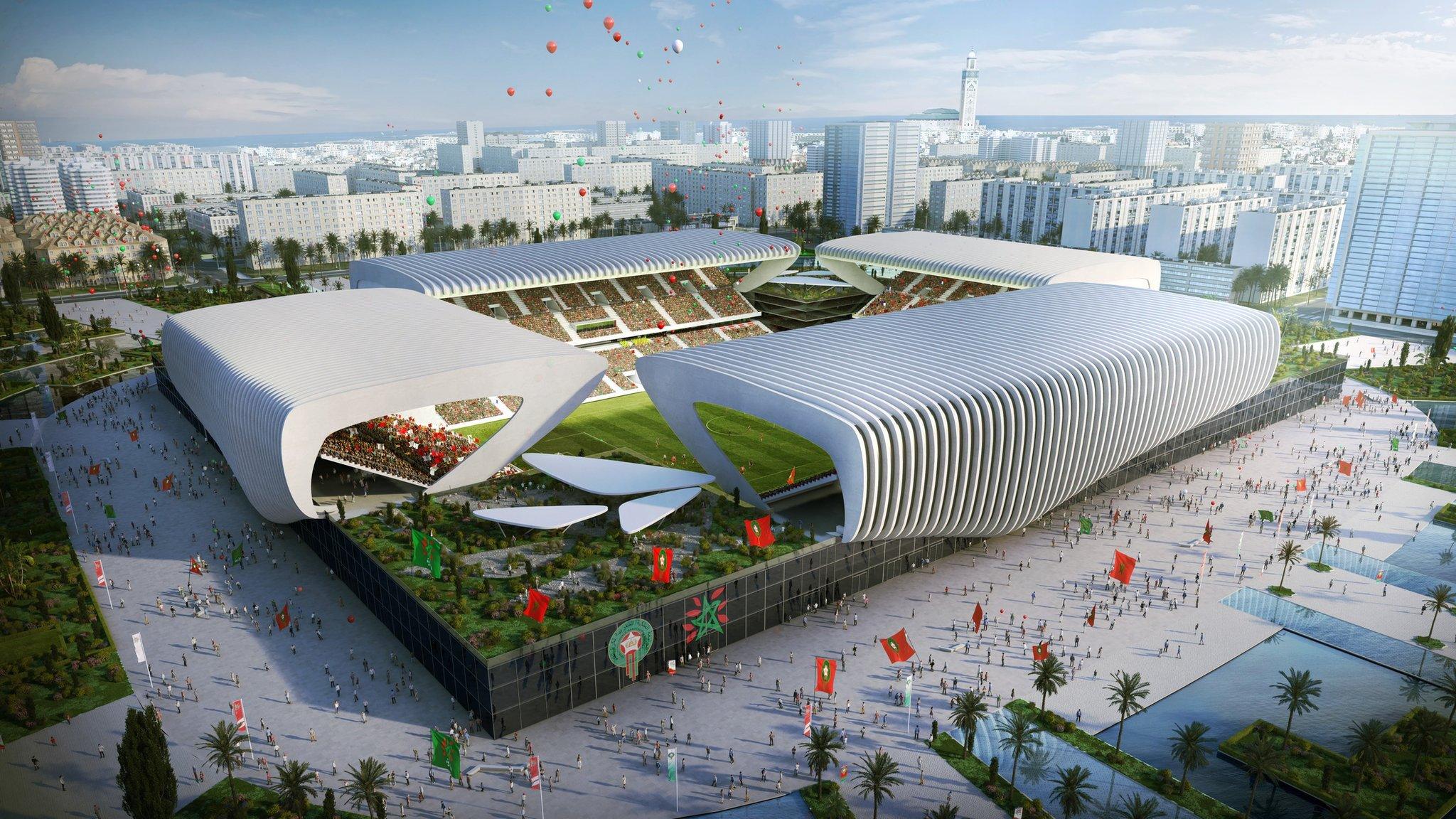 Artist's impression of new stadium in Casablanca