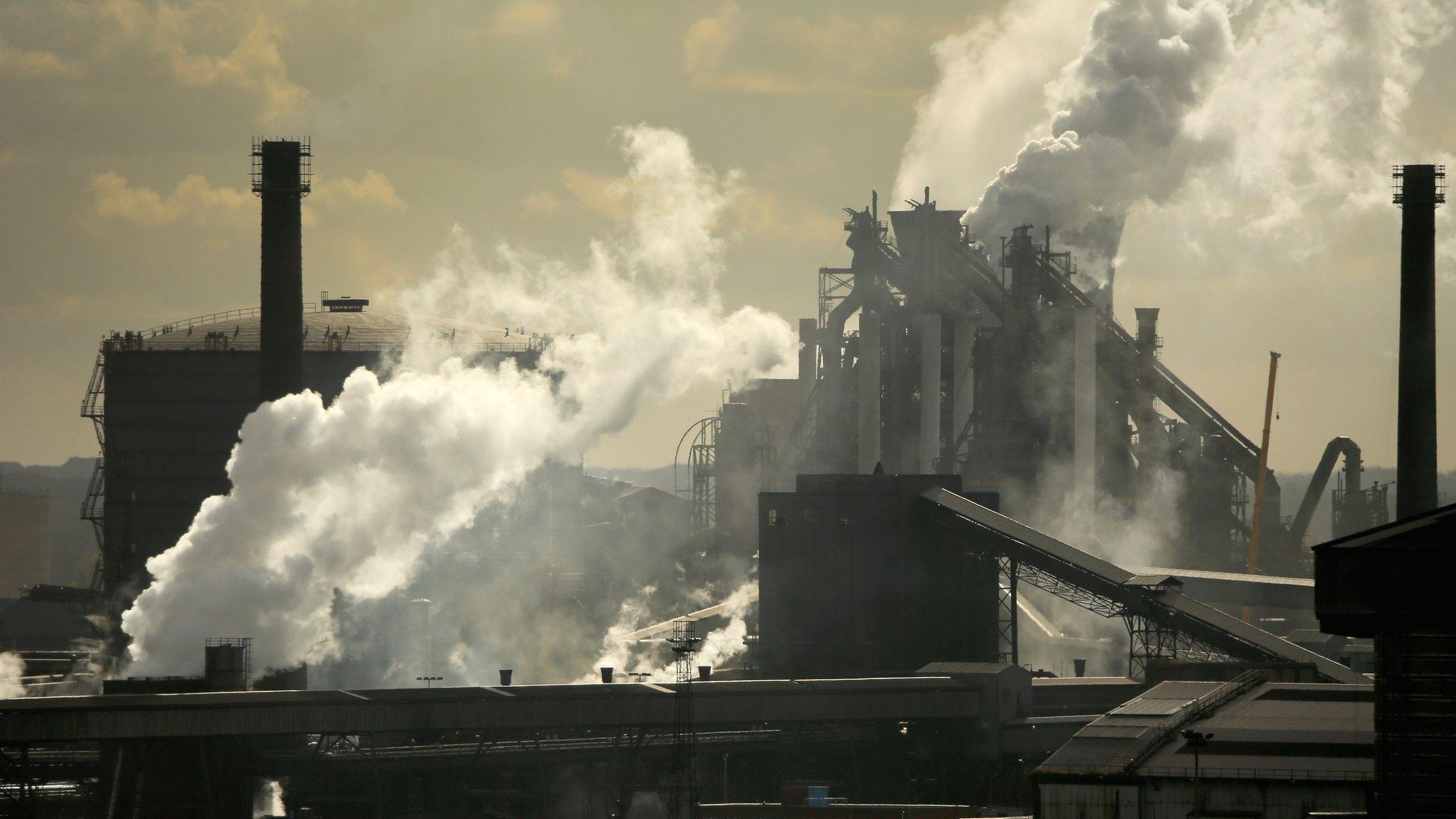 The Tata Steel processing plant at Scunthorpe