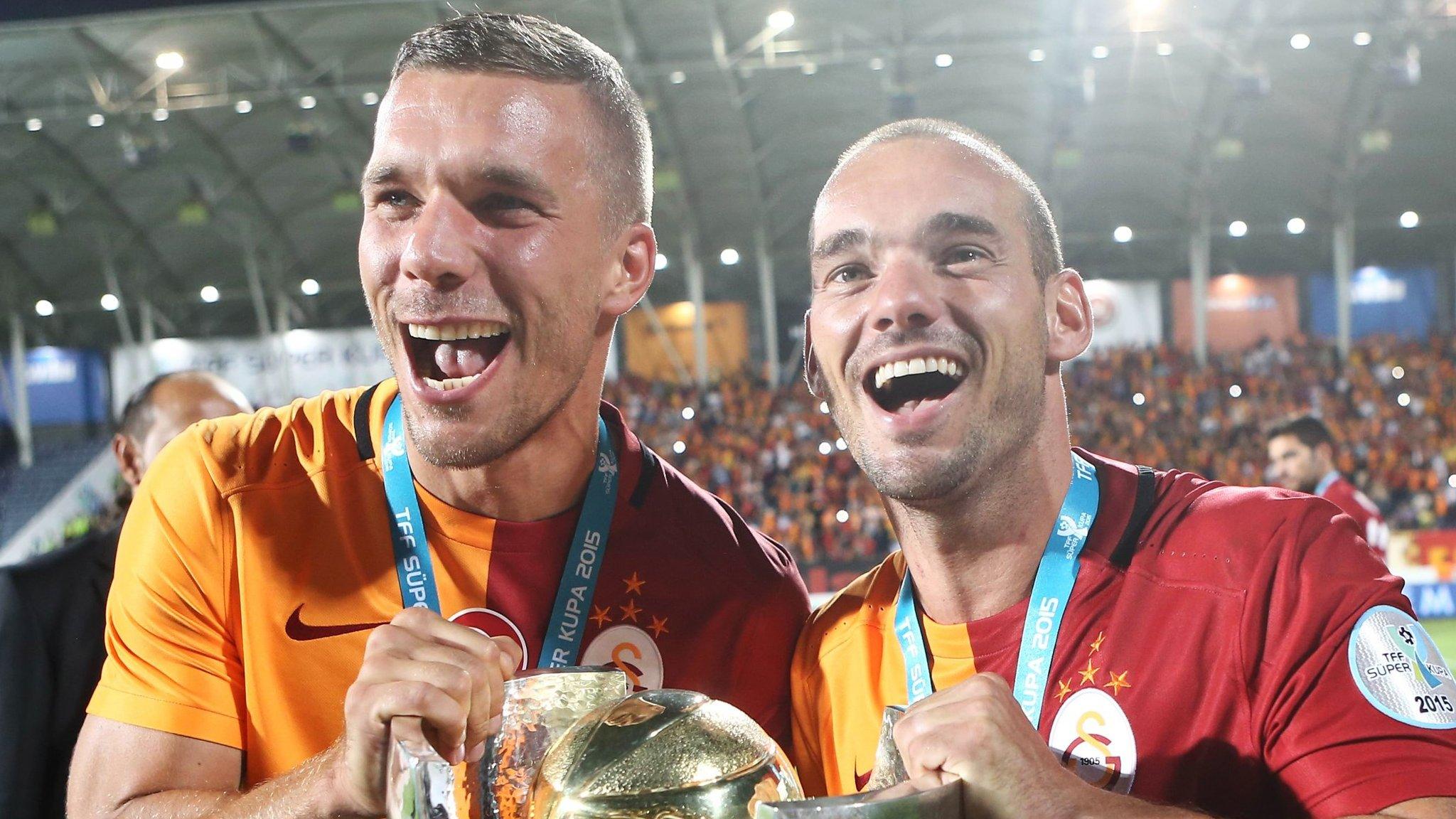 Lukas Podolski and Wesley Sneijder