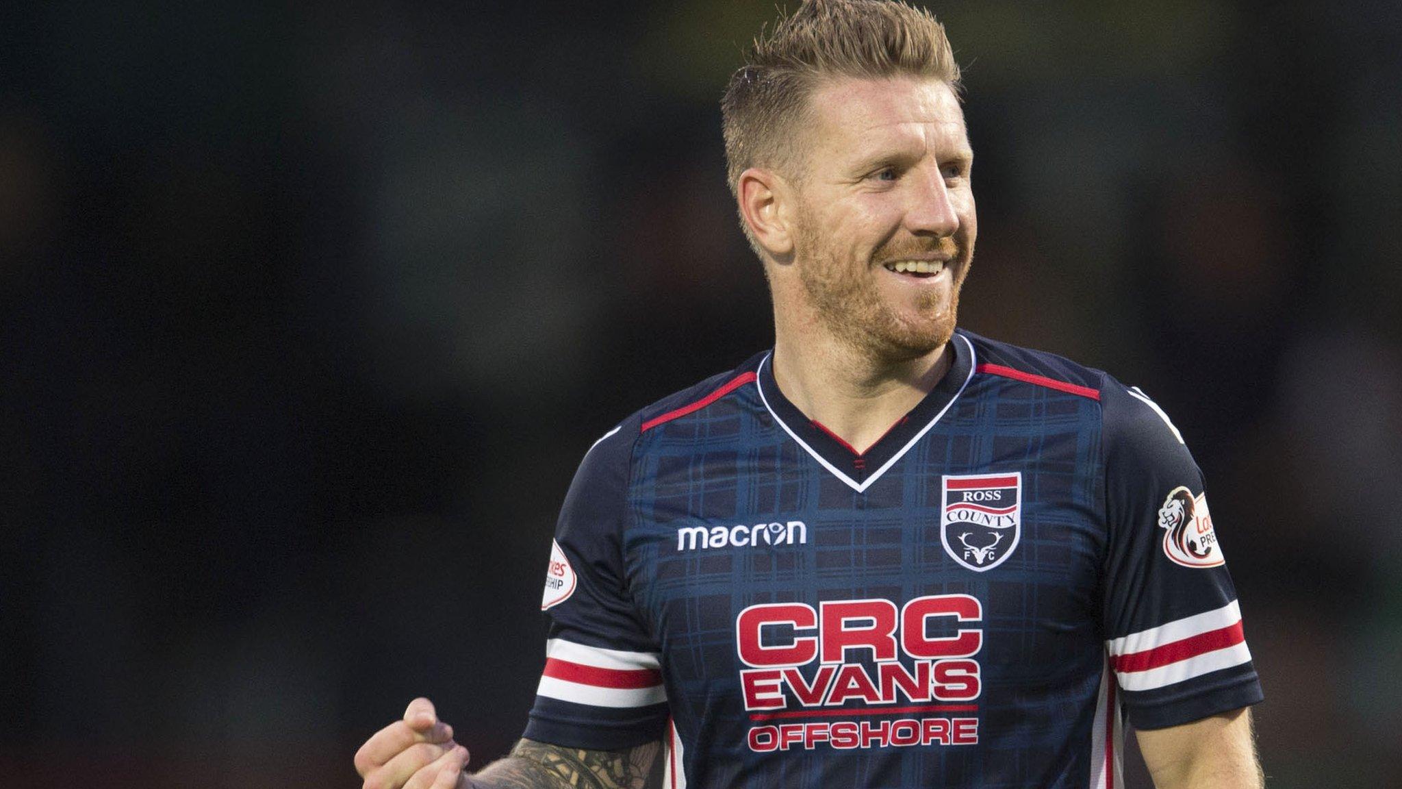 Ross County's Michael Gardyne celebrates scoring the vital penalty