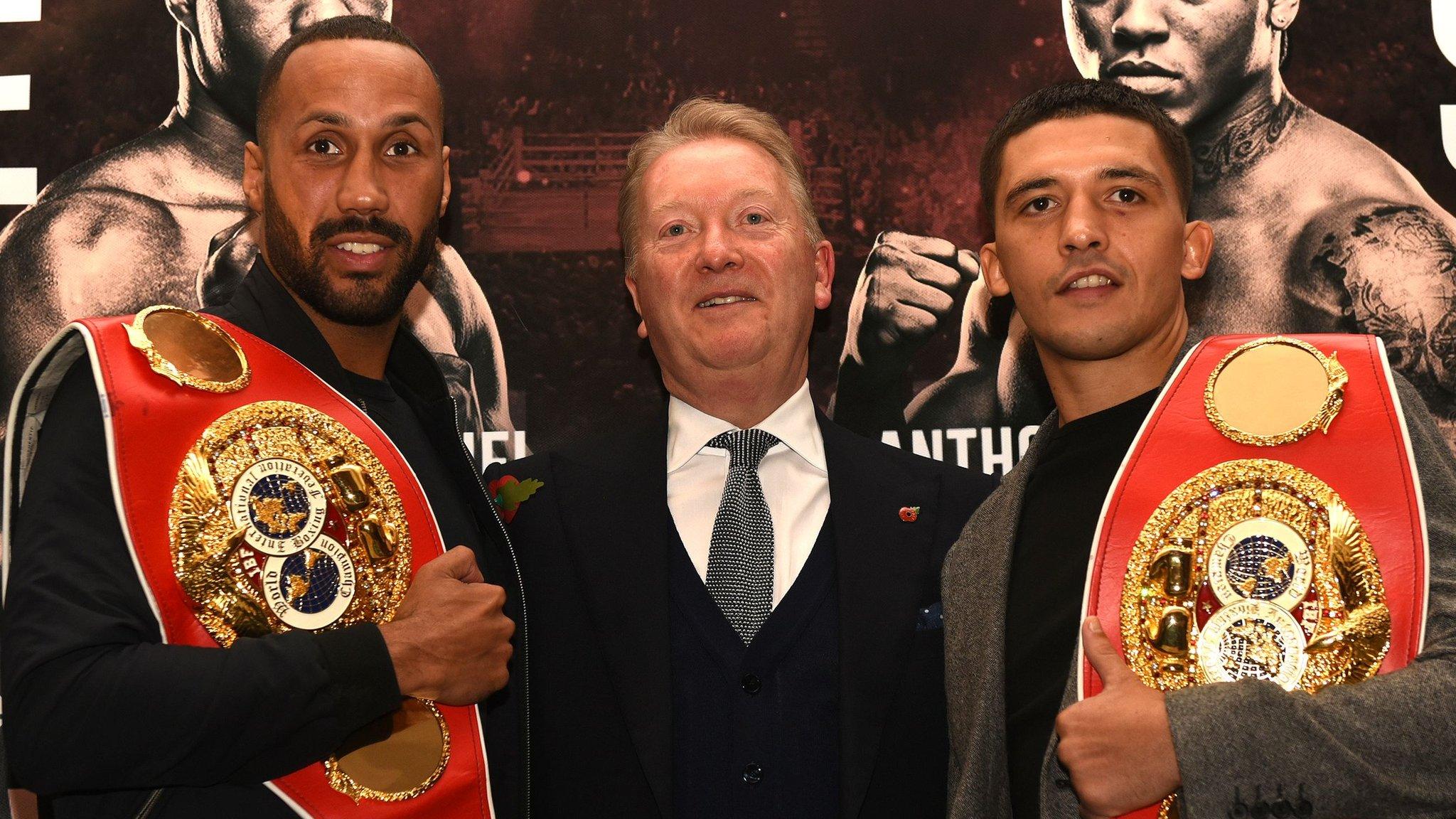 James DeGale, promoter Frank Warren and Lee Selby