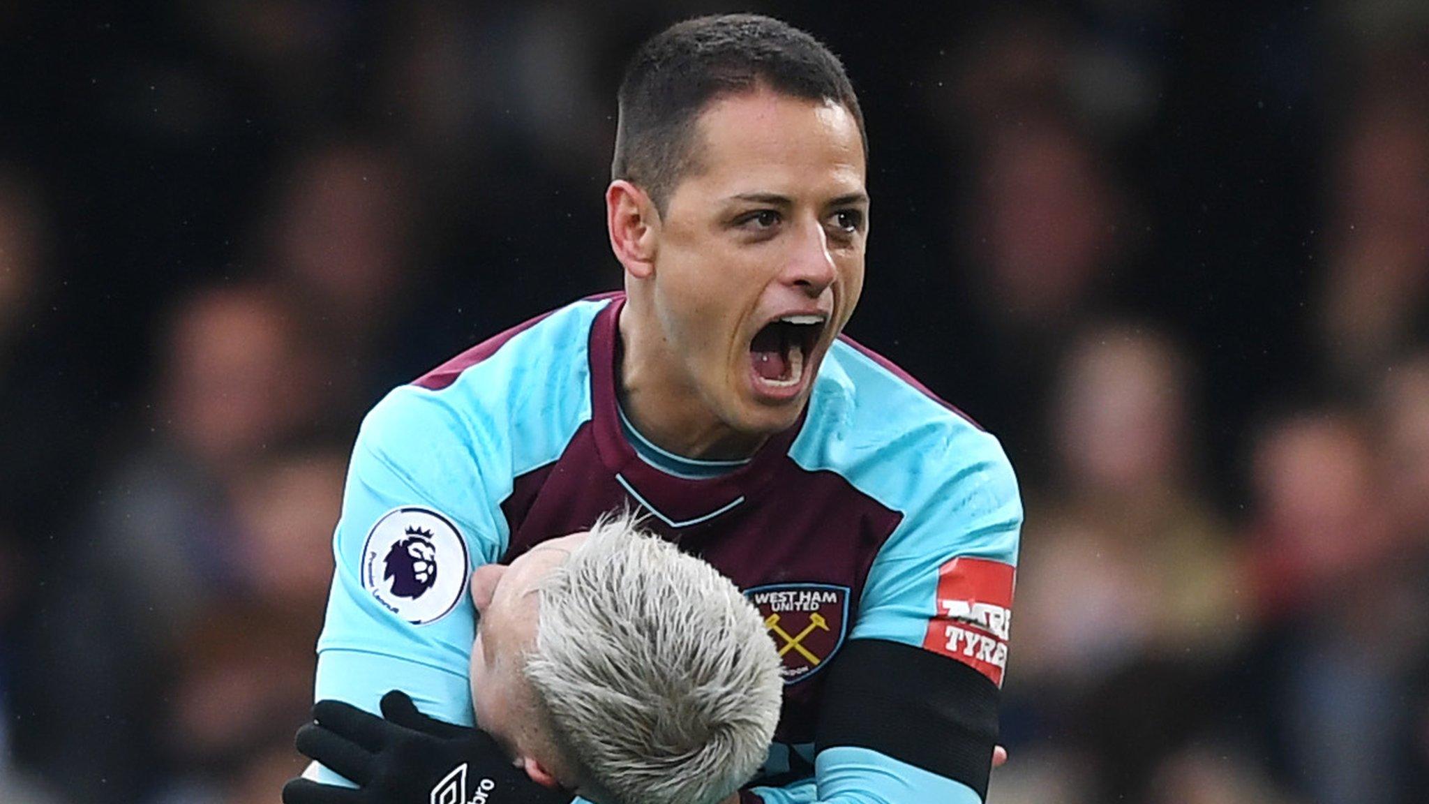 Javier Hernandez equalises for West Ham at Chelsea