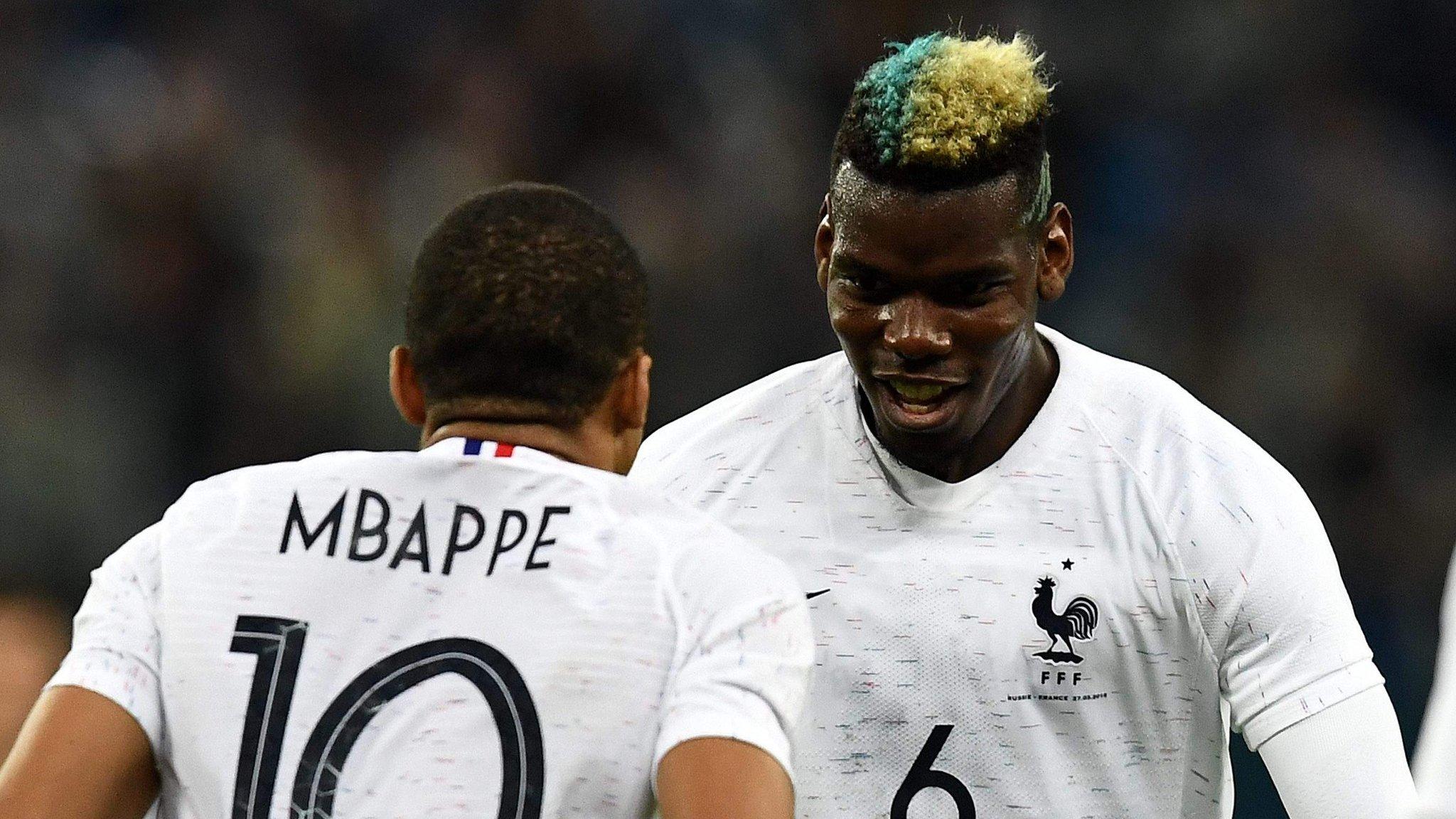 Paul Pogba and Kylian Mbappe