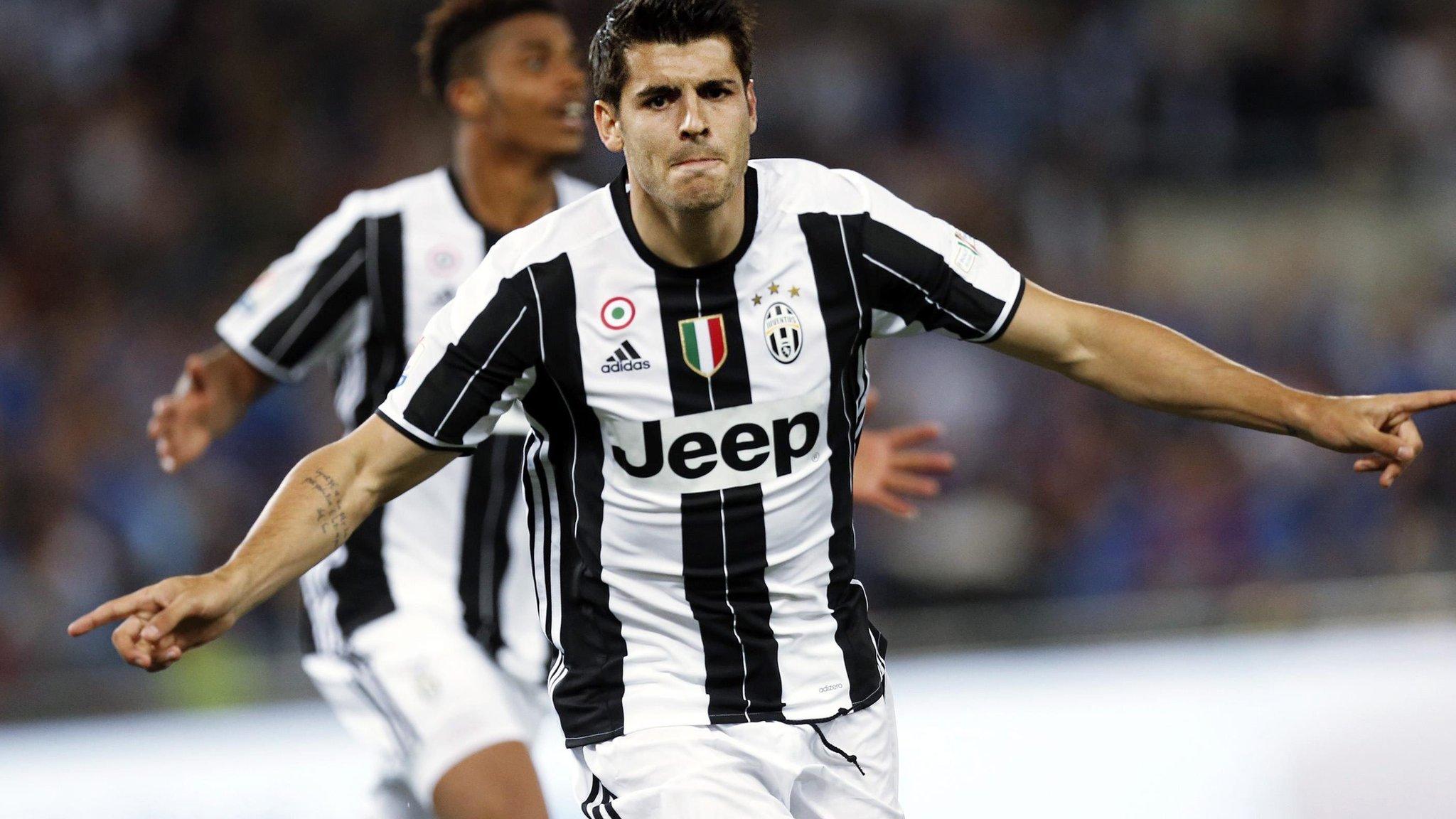 Alvaro Morata celebrates