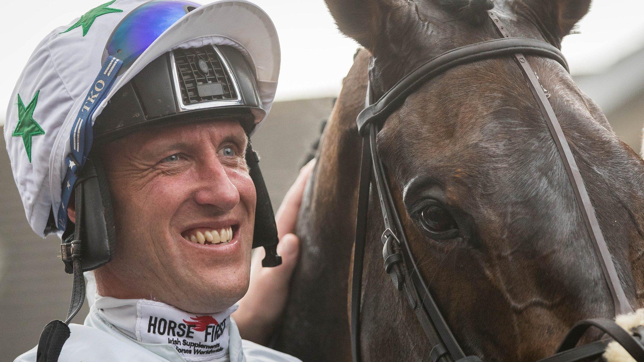 Jockey Robbie Power with Our Duke after winning the 2017 Irish Grand National