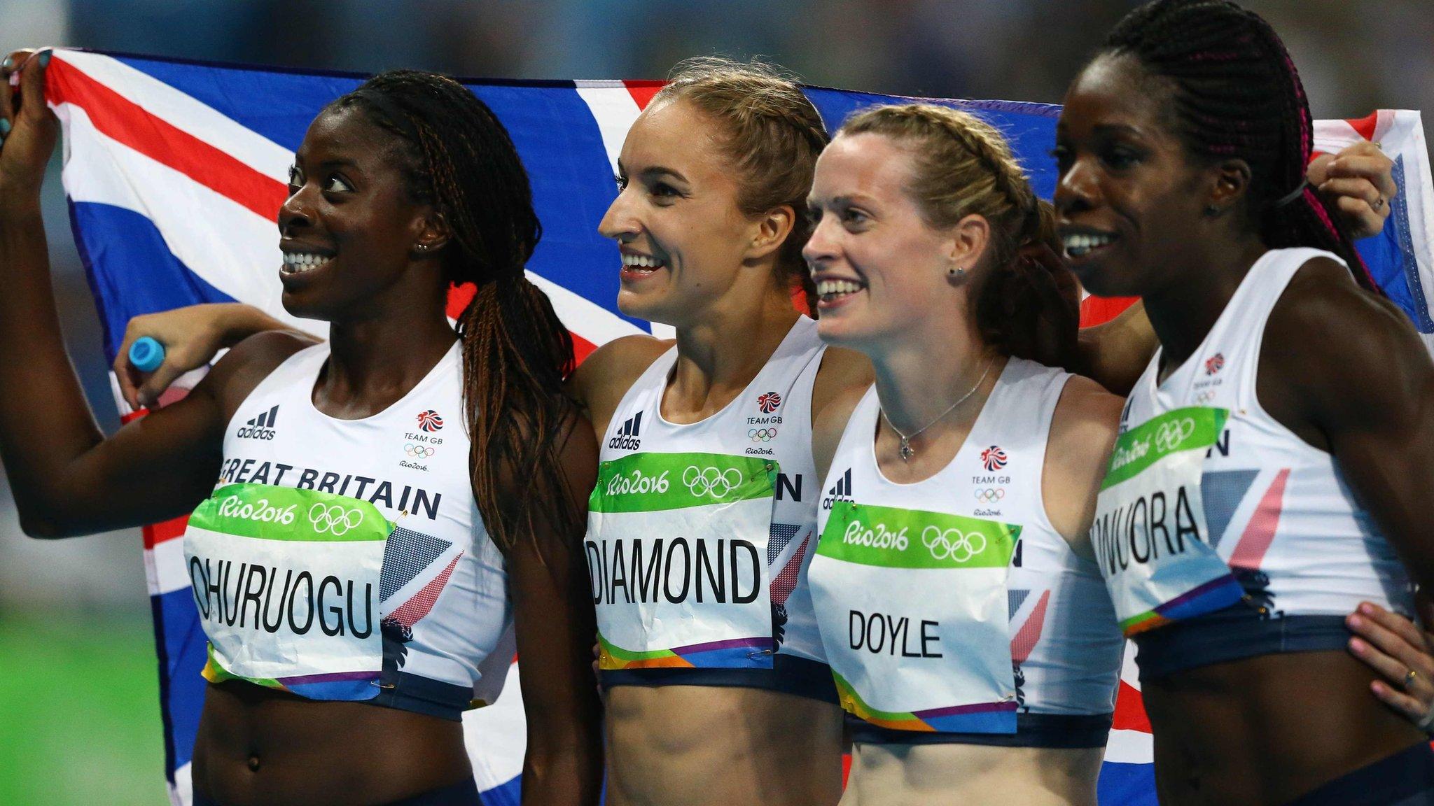 GB women's 4 x 400m relay team