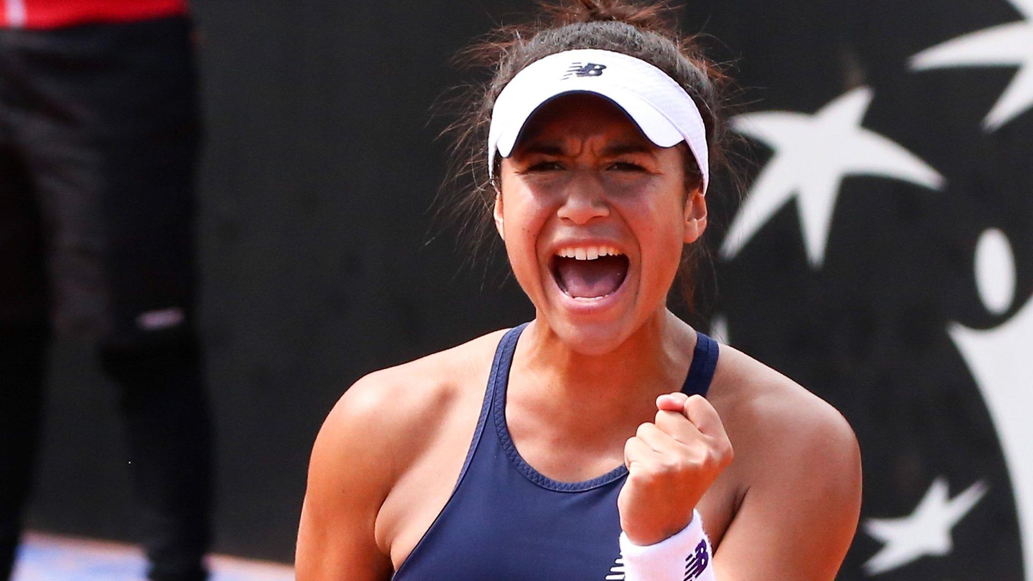 Heather Watson celebrates