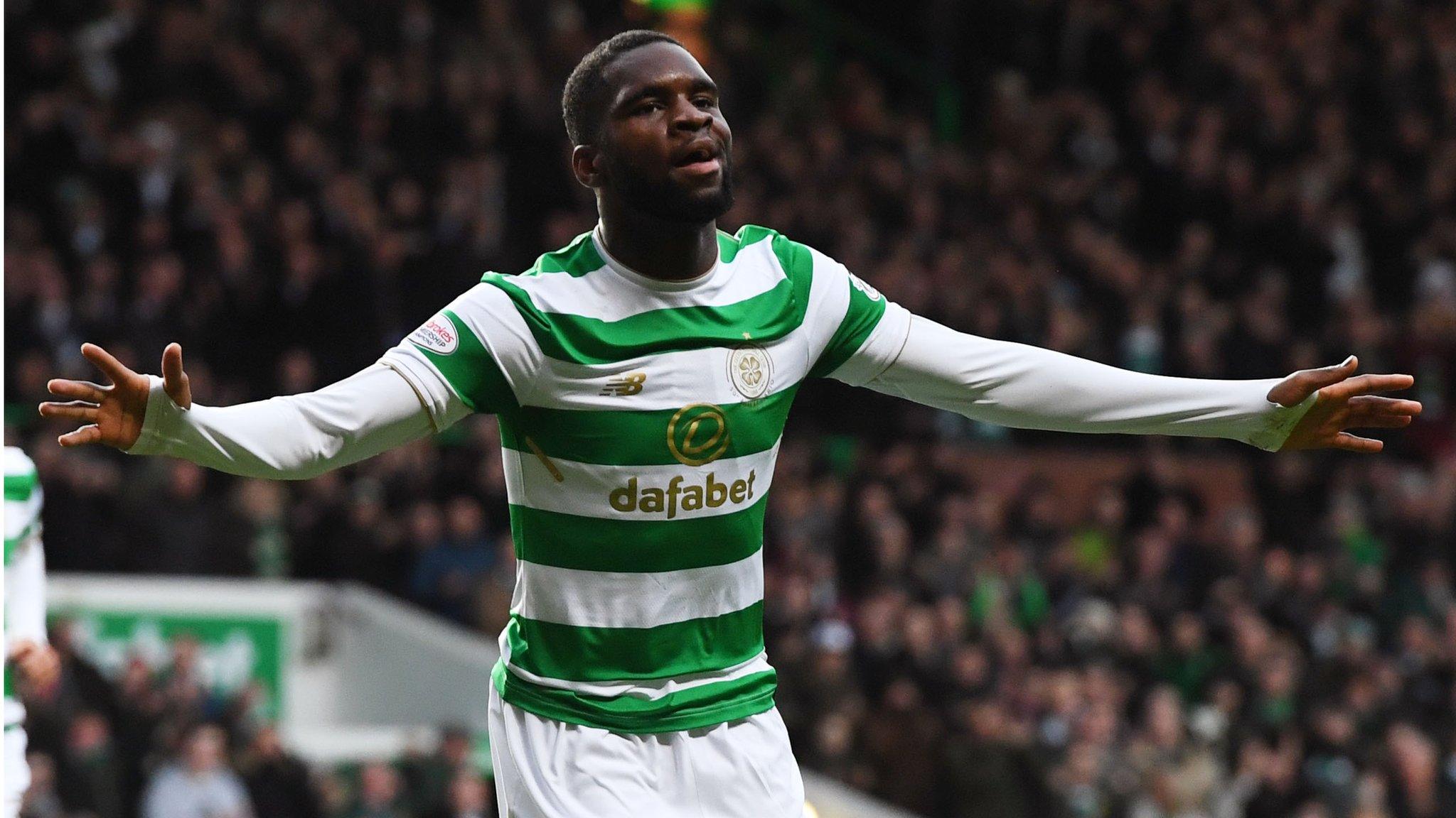 Odsonne Edouard celebrates a goal against Motherwell