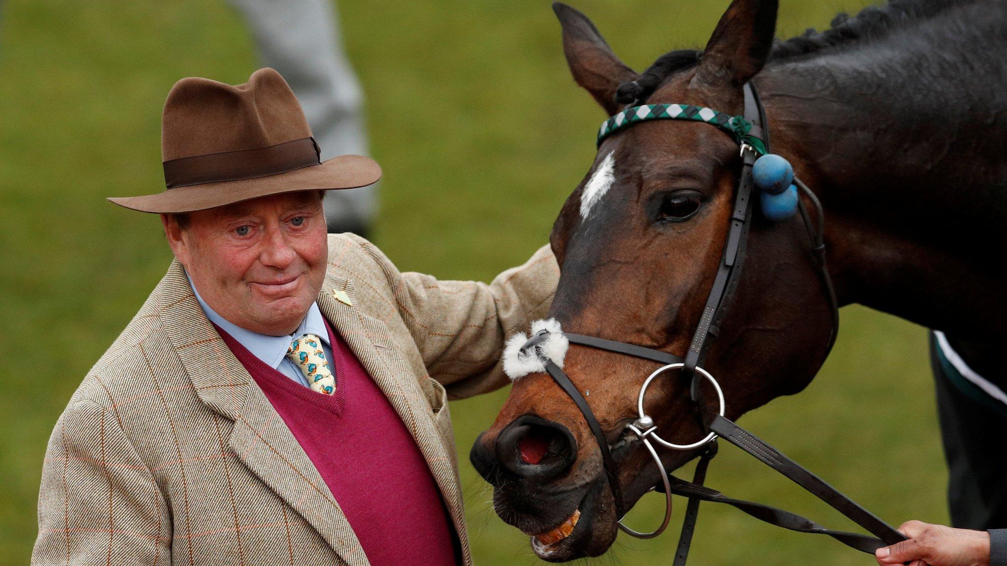 Altior with trainer Nicky Henderson