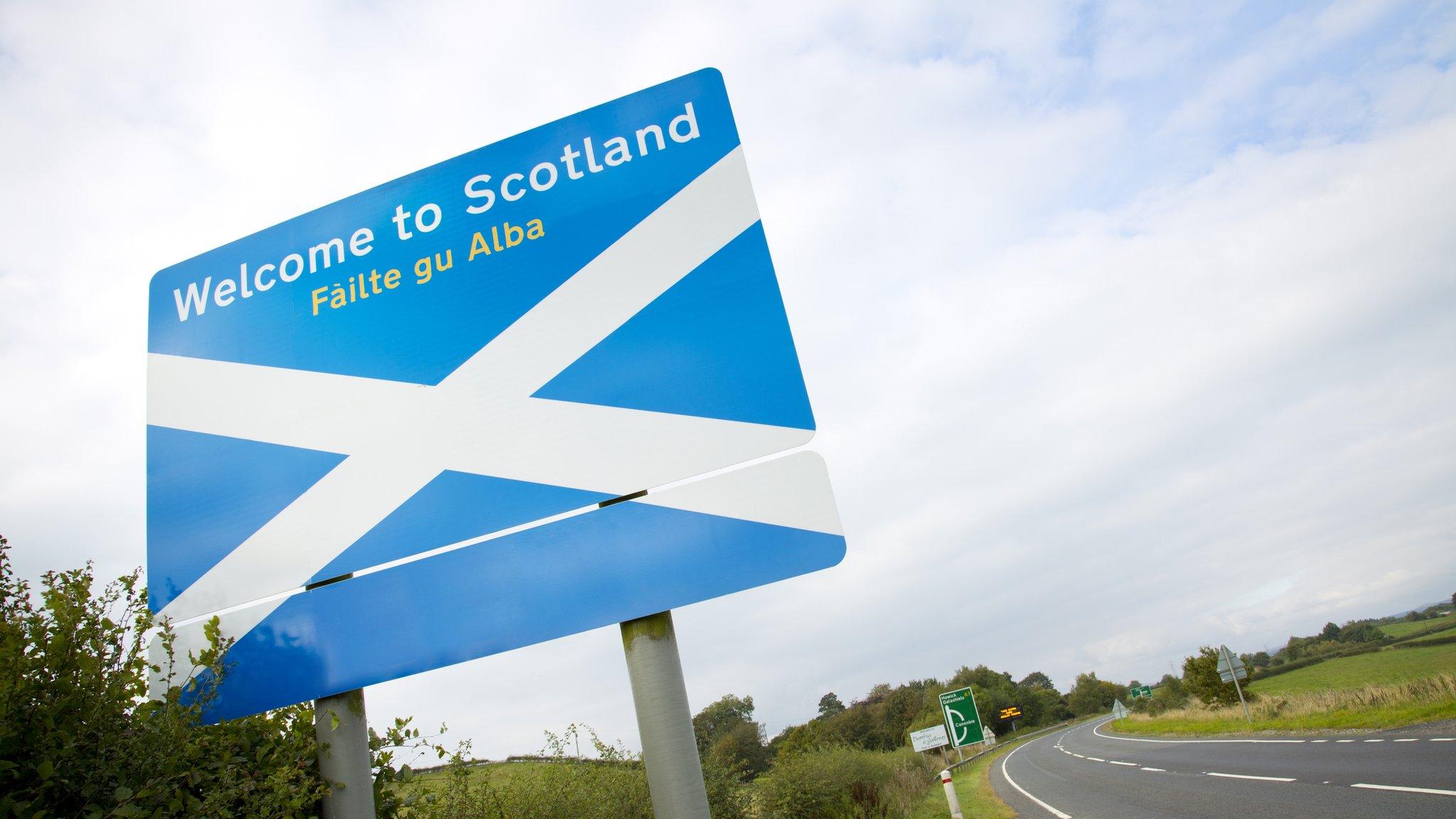 welcome to scotland sign