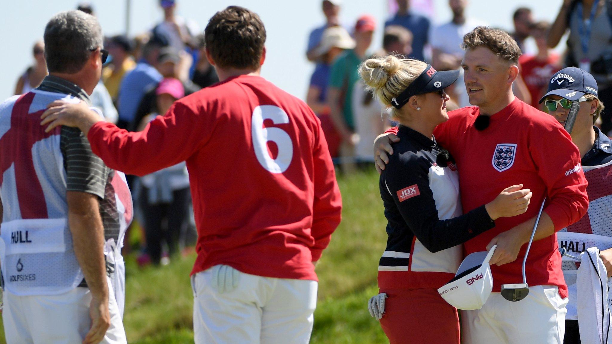 England men's and women's teams at the GolfSixes