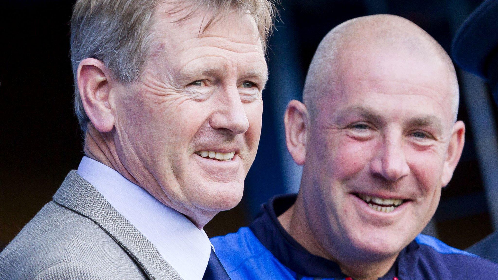 Rangers chairman Dave King and manager Mark Warburton