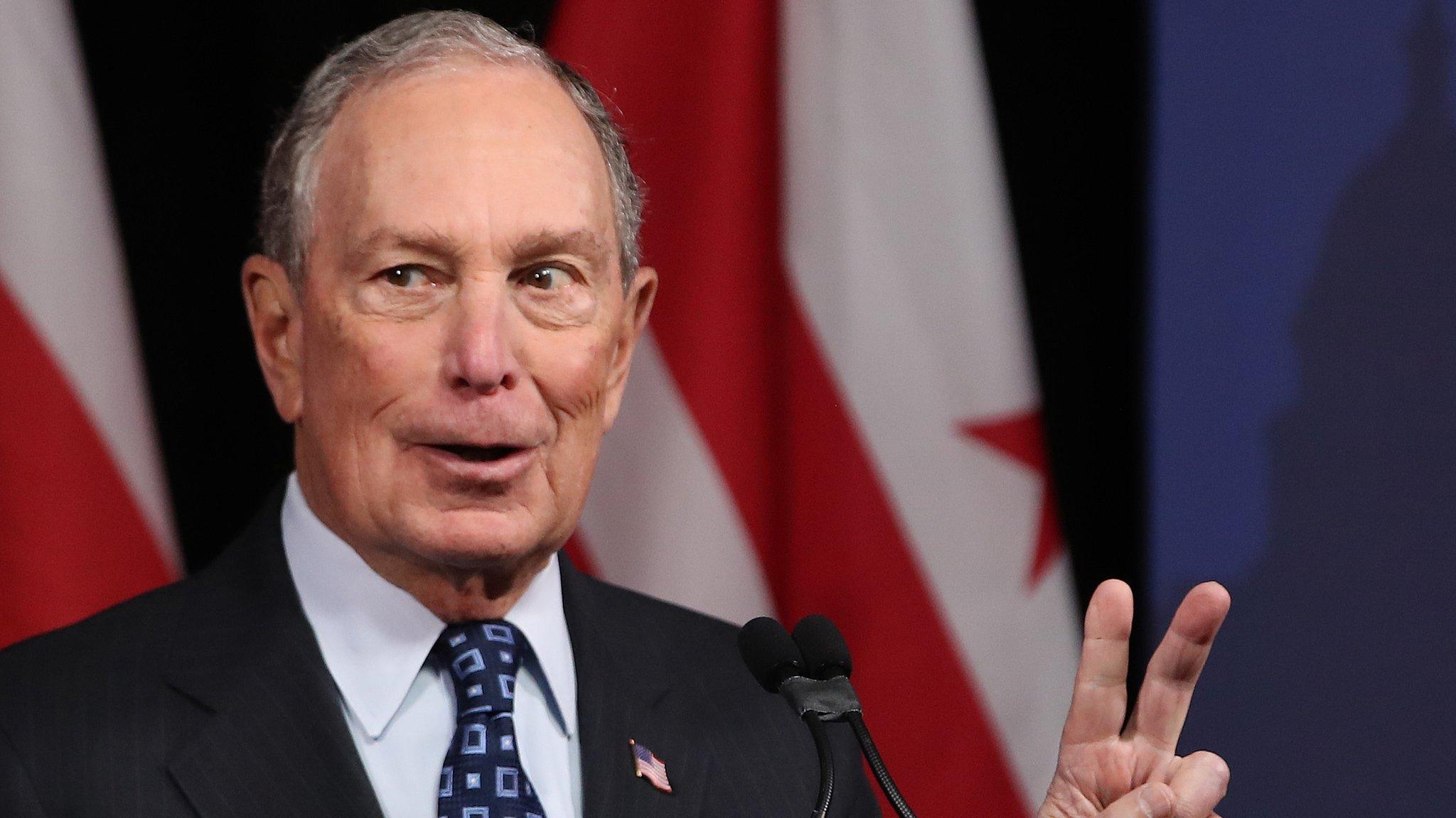 Democratic presidential candidate Michael Bloomberg