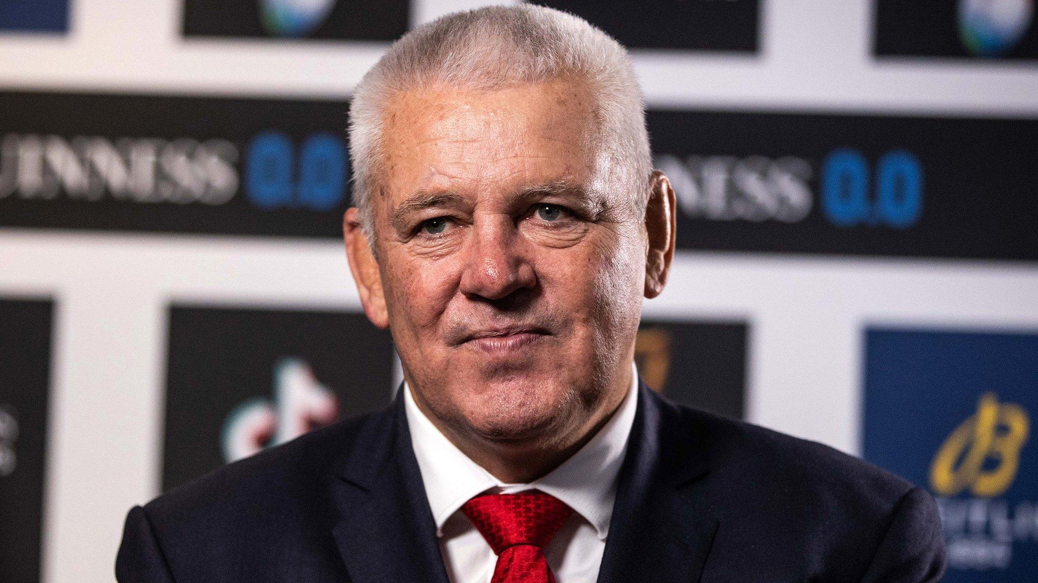 Warren Gatland speaks to the media