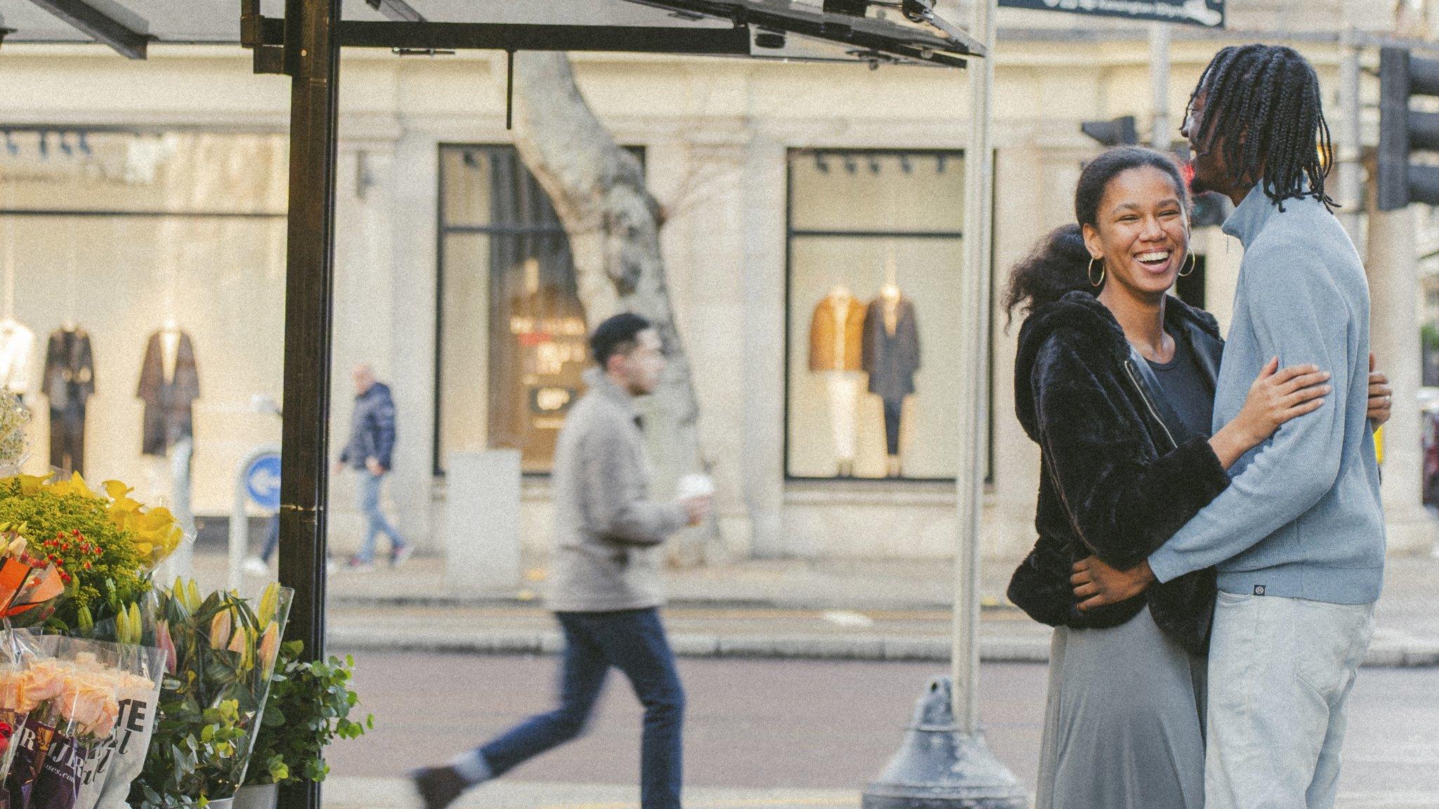 couple embracing