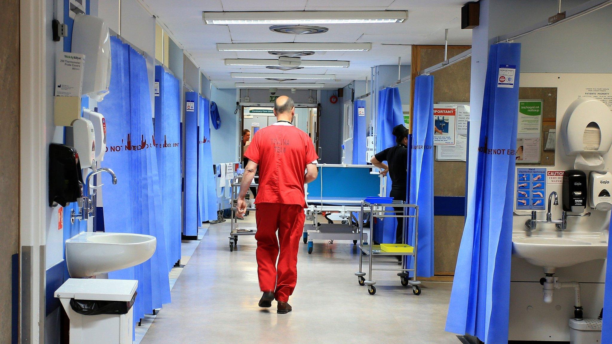 General view of a hospital ward corridor