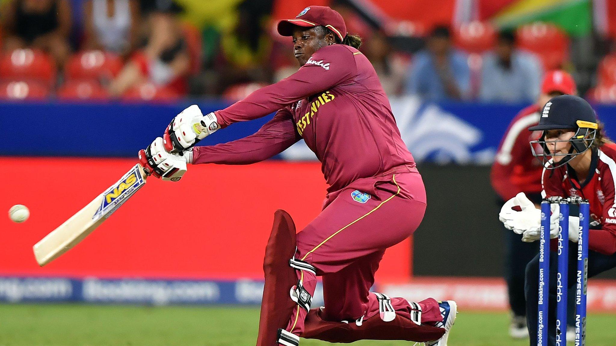 Lee-Ann Kirby batting against England