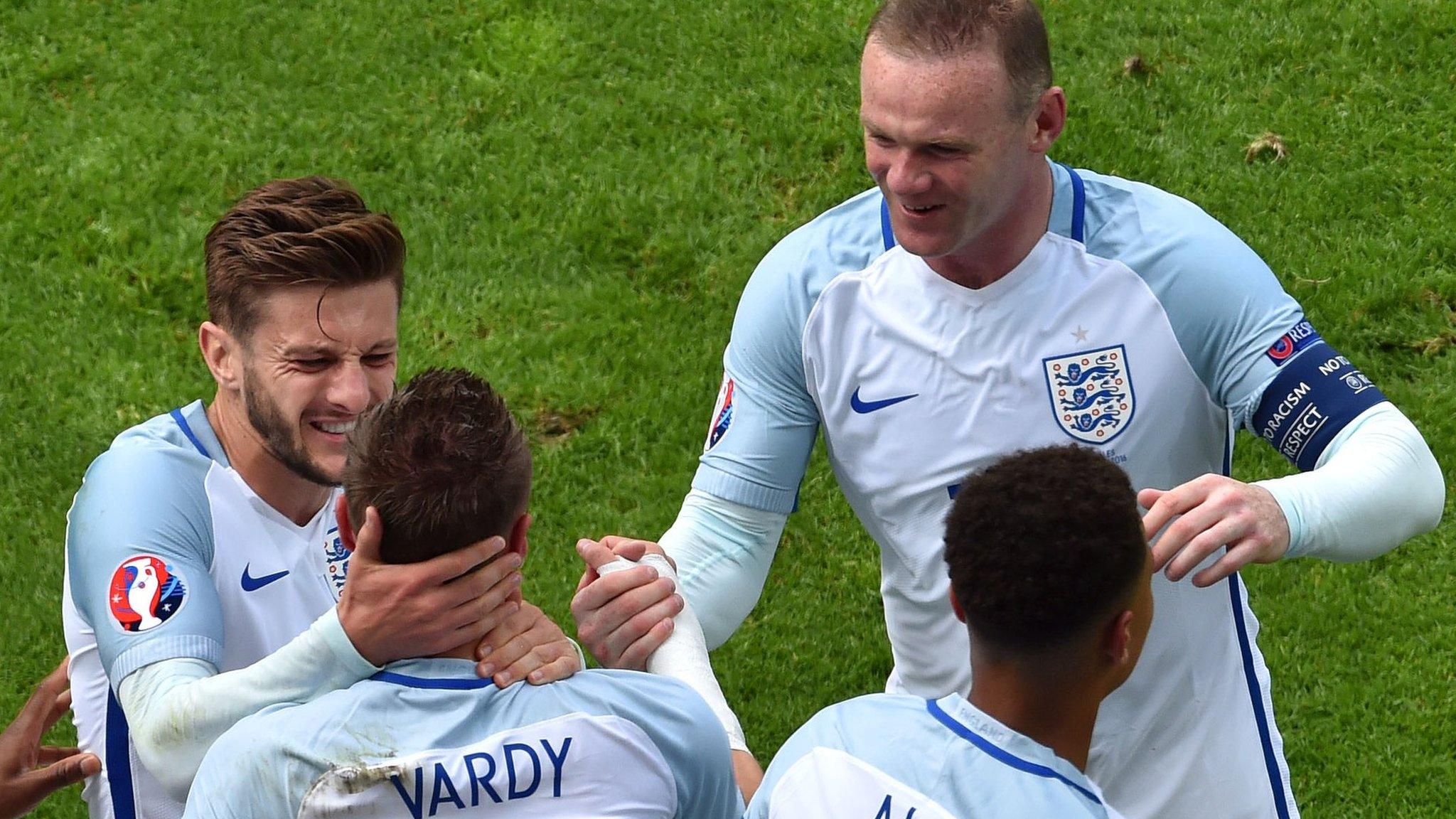 England players celebrate