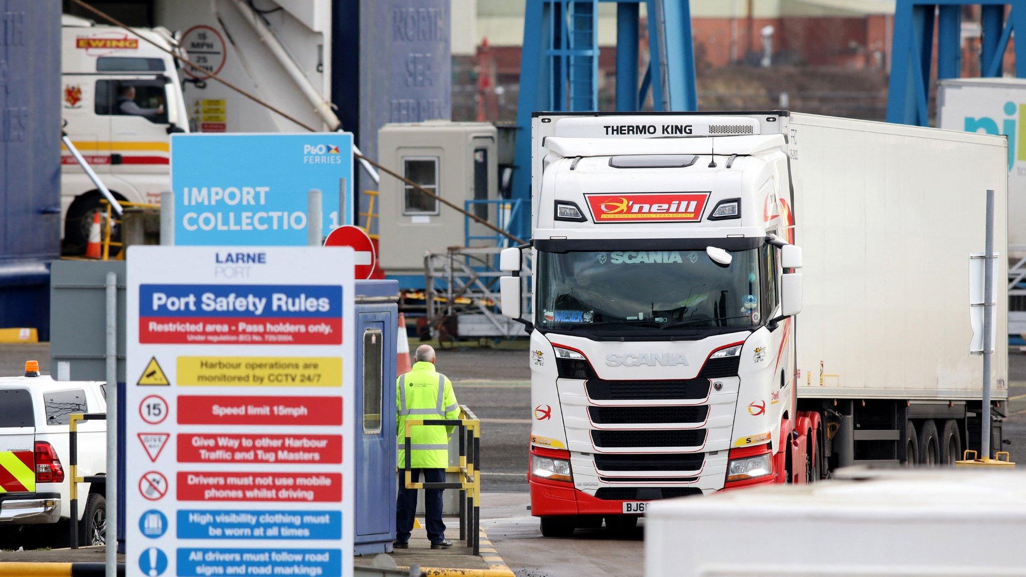 Lorry at Larne port