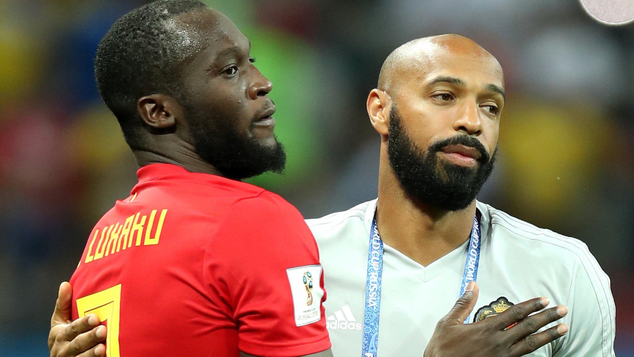 Romelu Lukaku and Thierry Henry