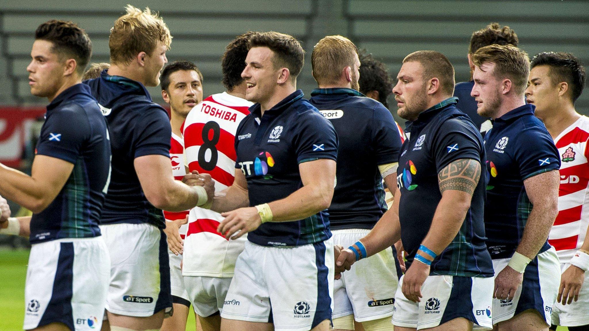 Scotland and Japan players