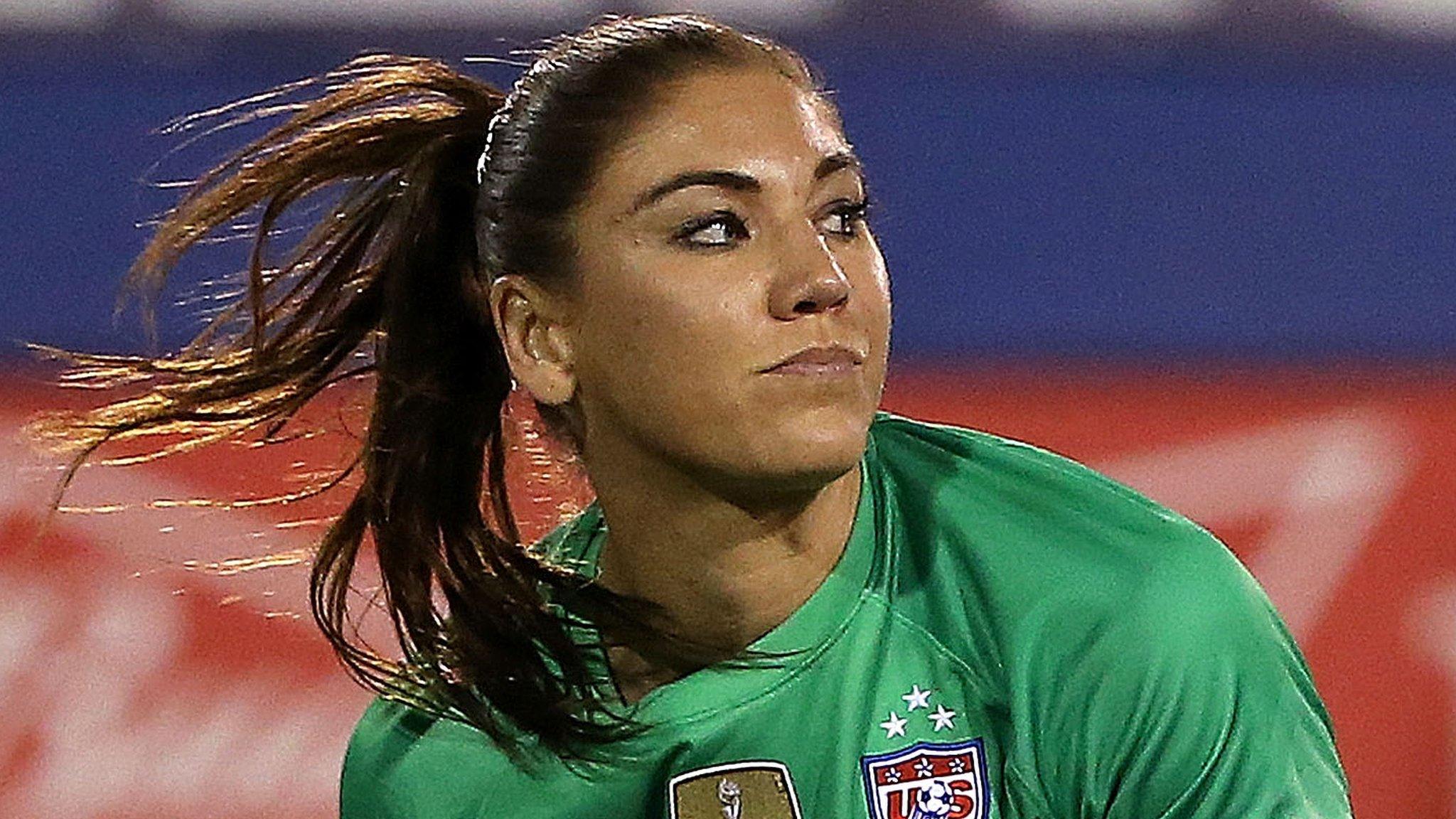 Hope Solo, the USA national team goalkeeper.