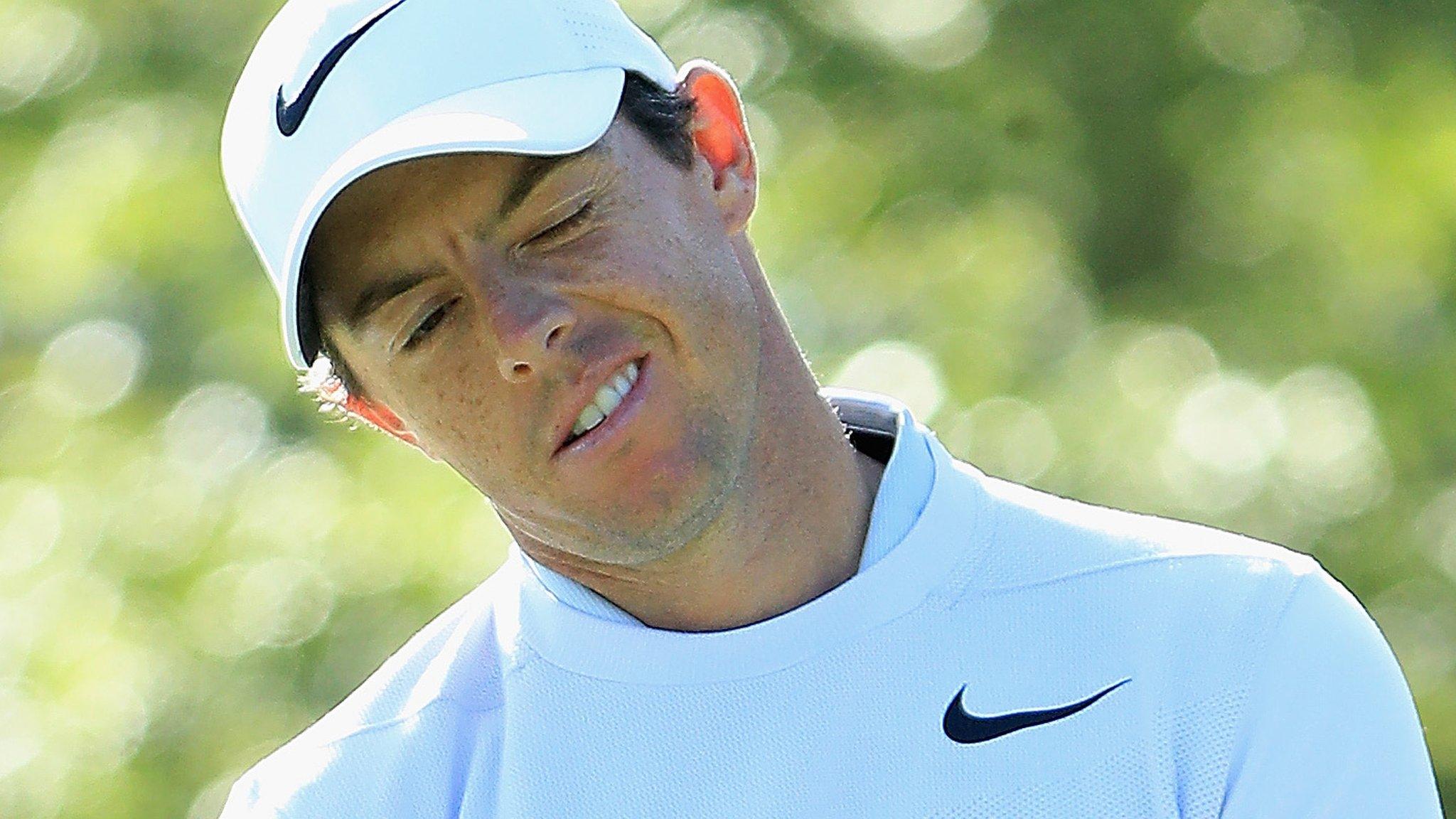 Frustration for McIlroy after missing a putt