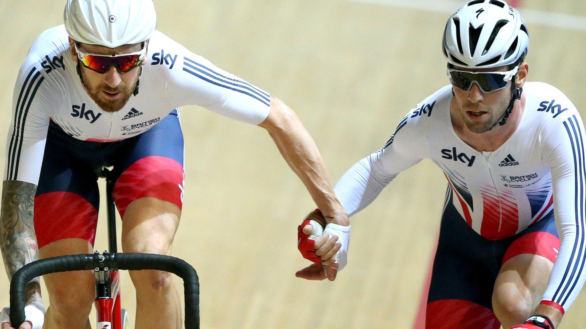 Mark Cavendish and Bradley Wiggins in the madison