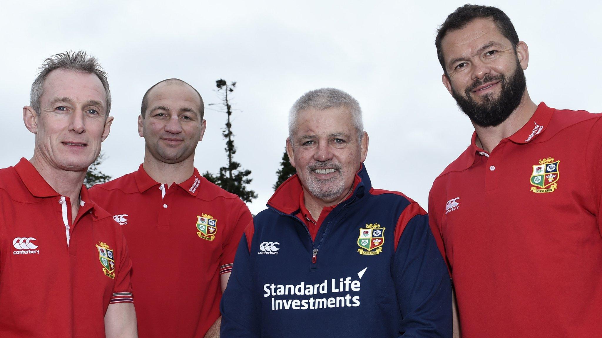 Rob Howley, Steve Borthwick, Warren Gatland and Andy Farrell