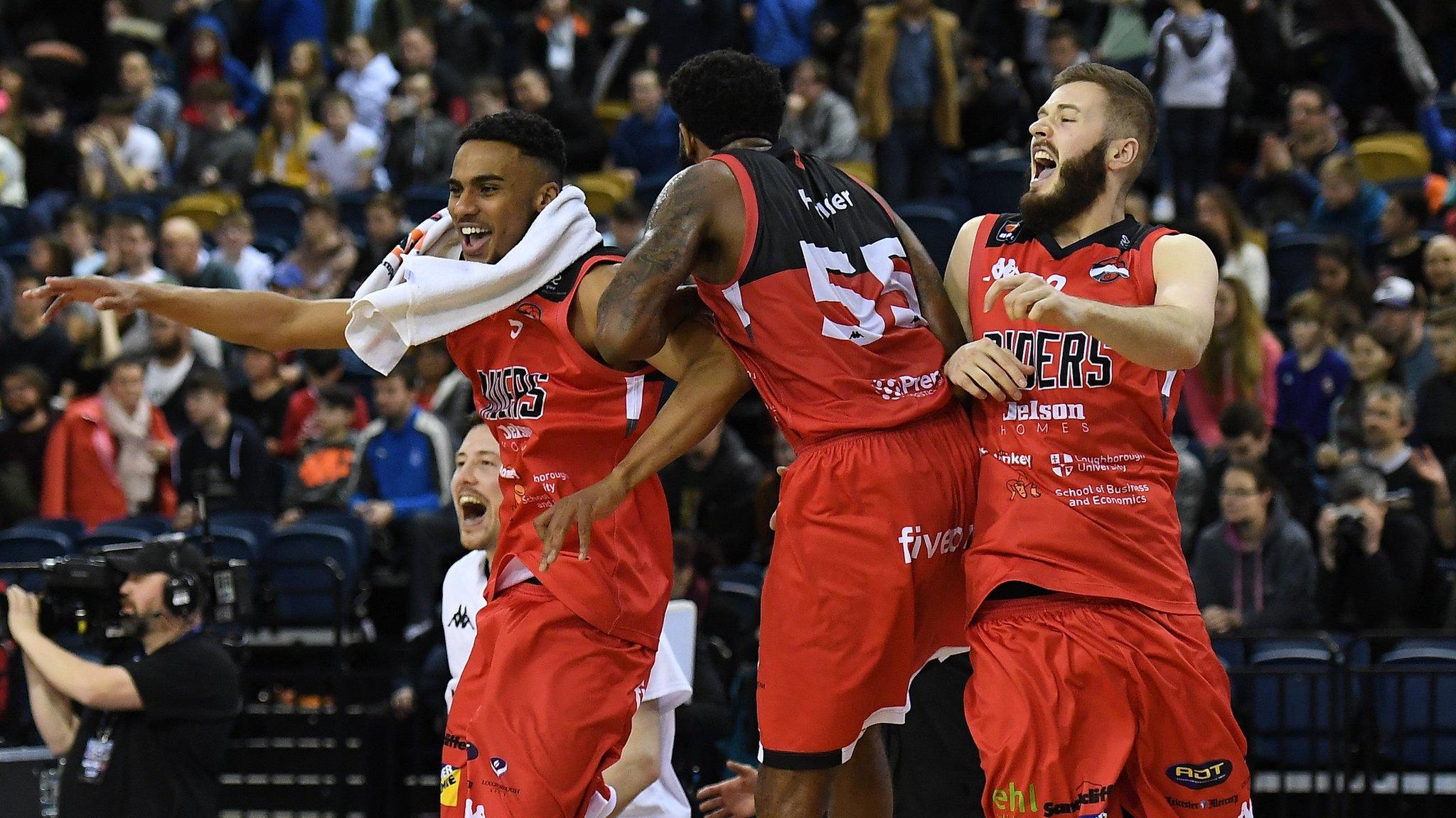 Leicester Rider celebrate winning the BBL Trophy