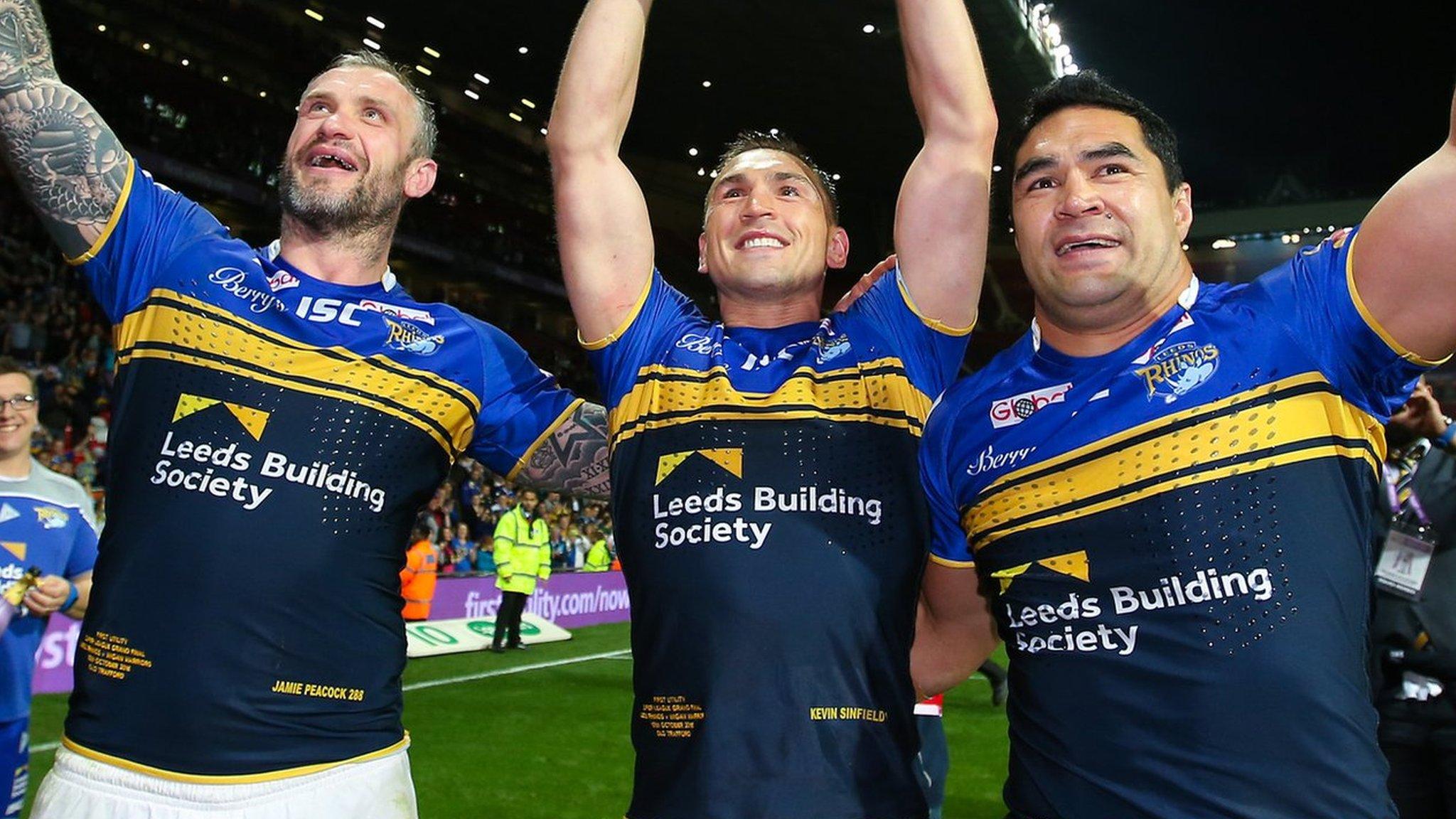 Jamie Peacock, Kevin Sinfield and Kylie Leuluai