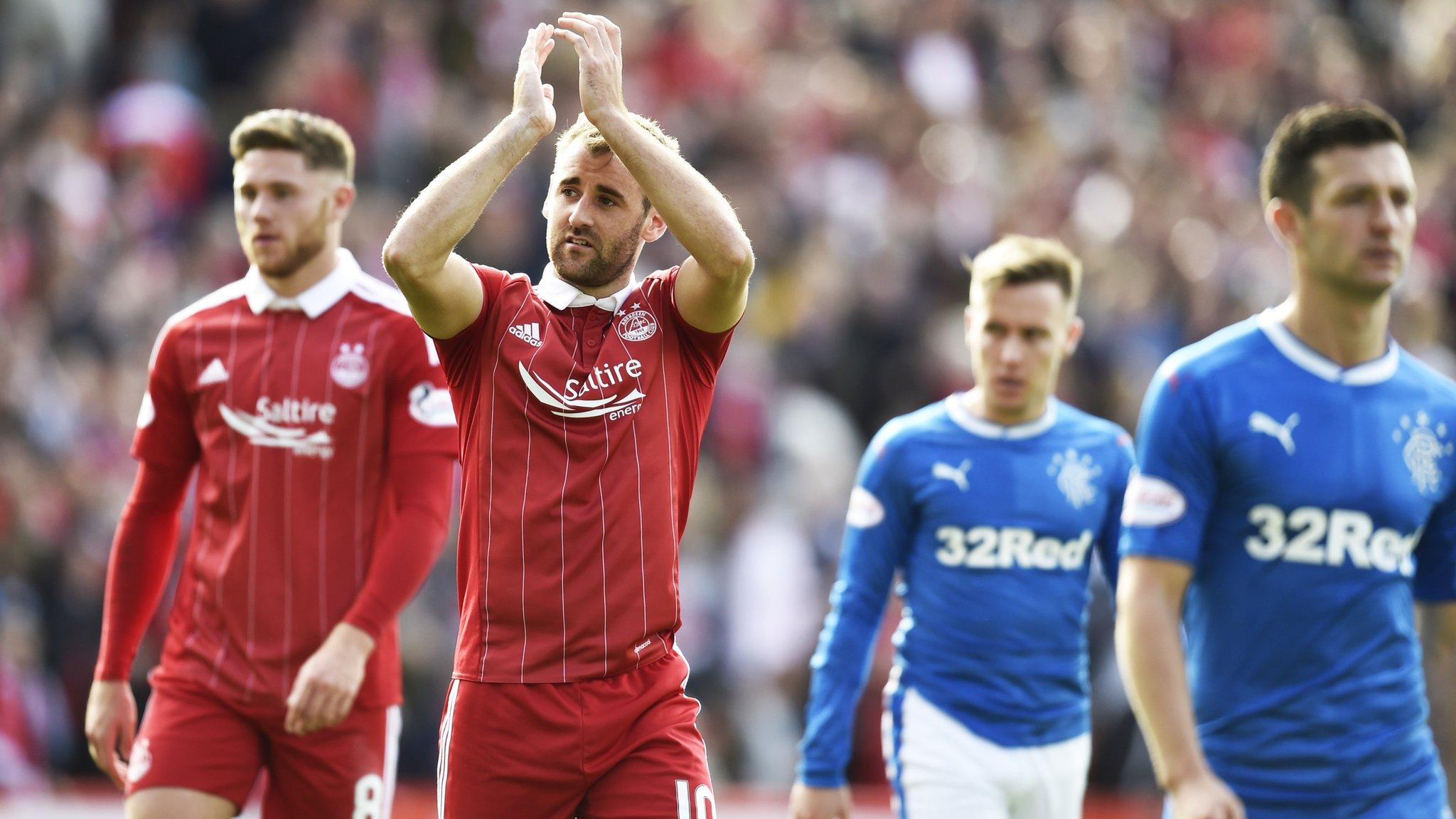 Aberdeen and Rangers players