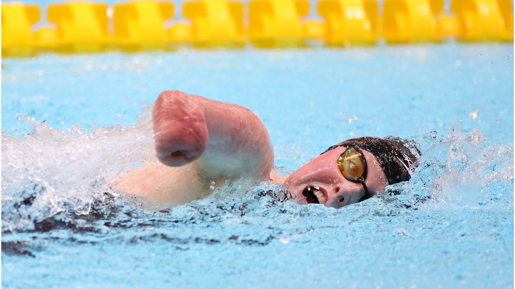 Ellie Challis on her way to another medal in Manchester