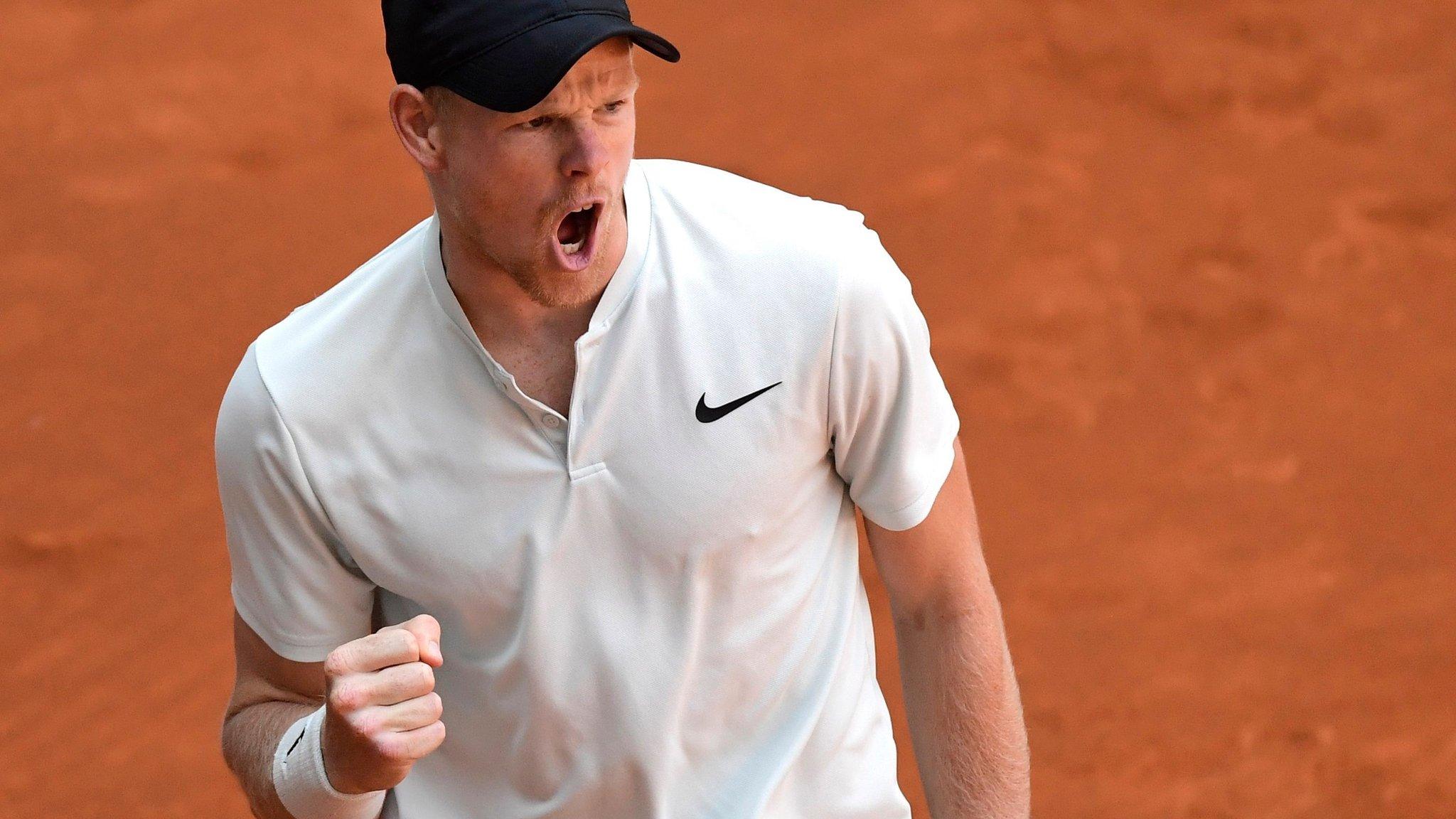 Kyle Edmund celebrates Madrid win over David Goffin