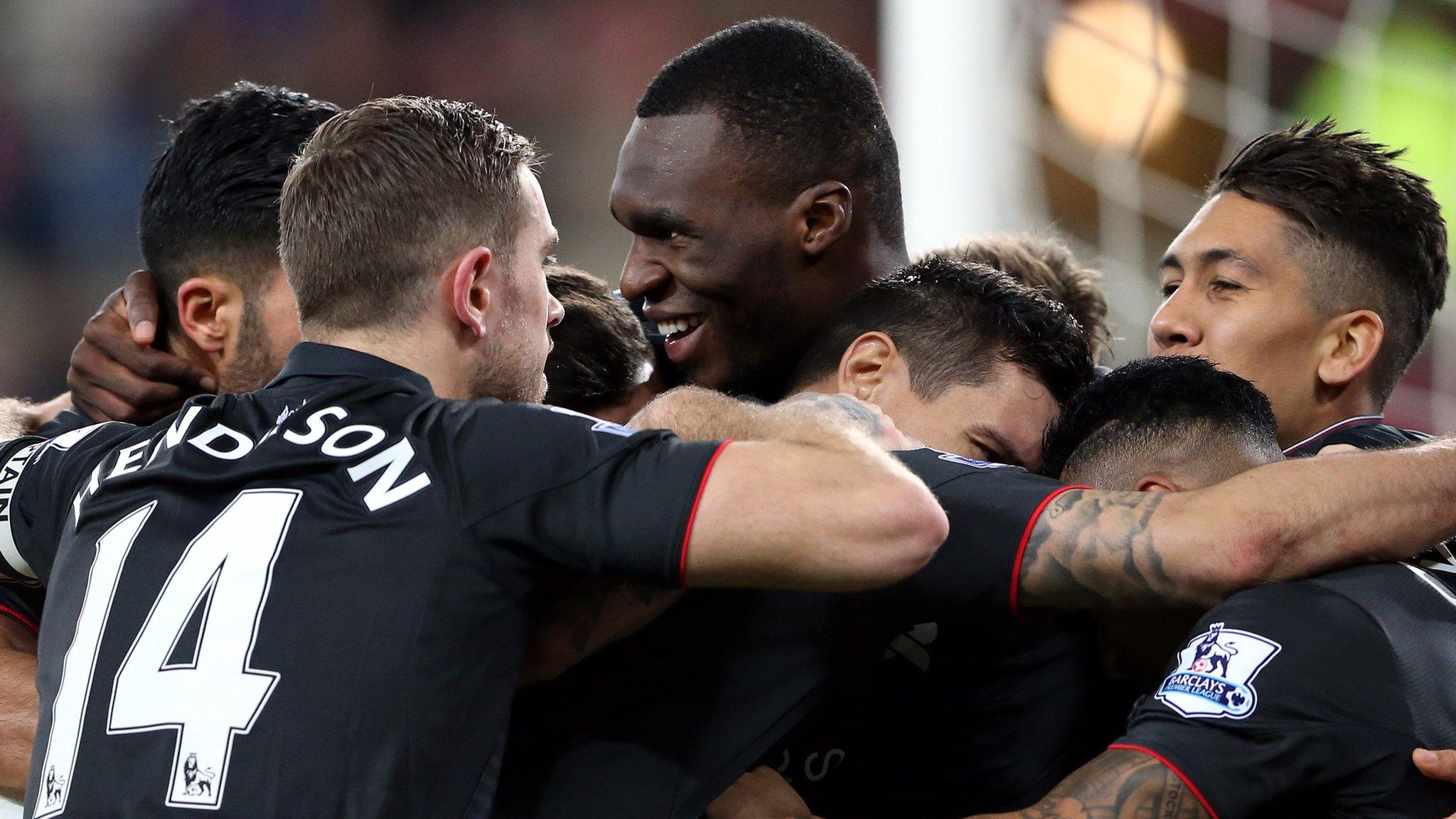 Liverpool players celebrate