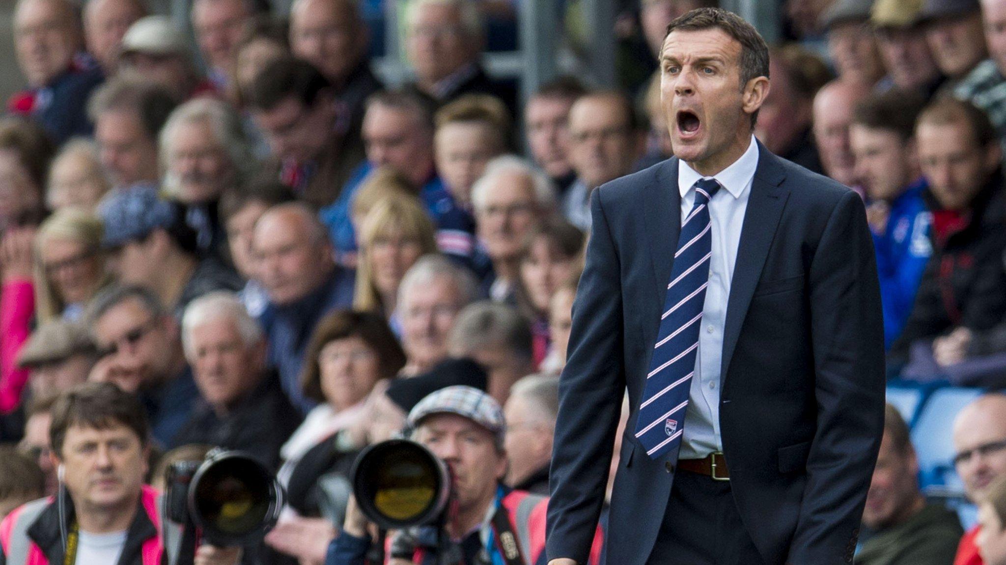 Jim McIntyre in the Ross County dugout