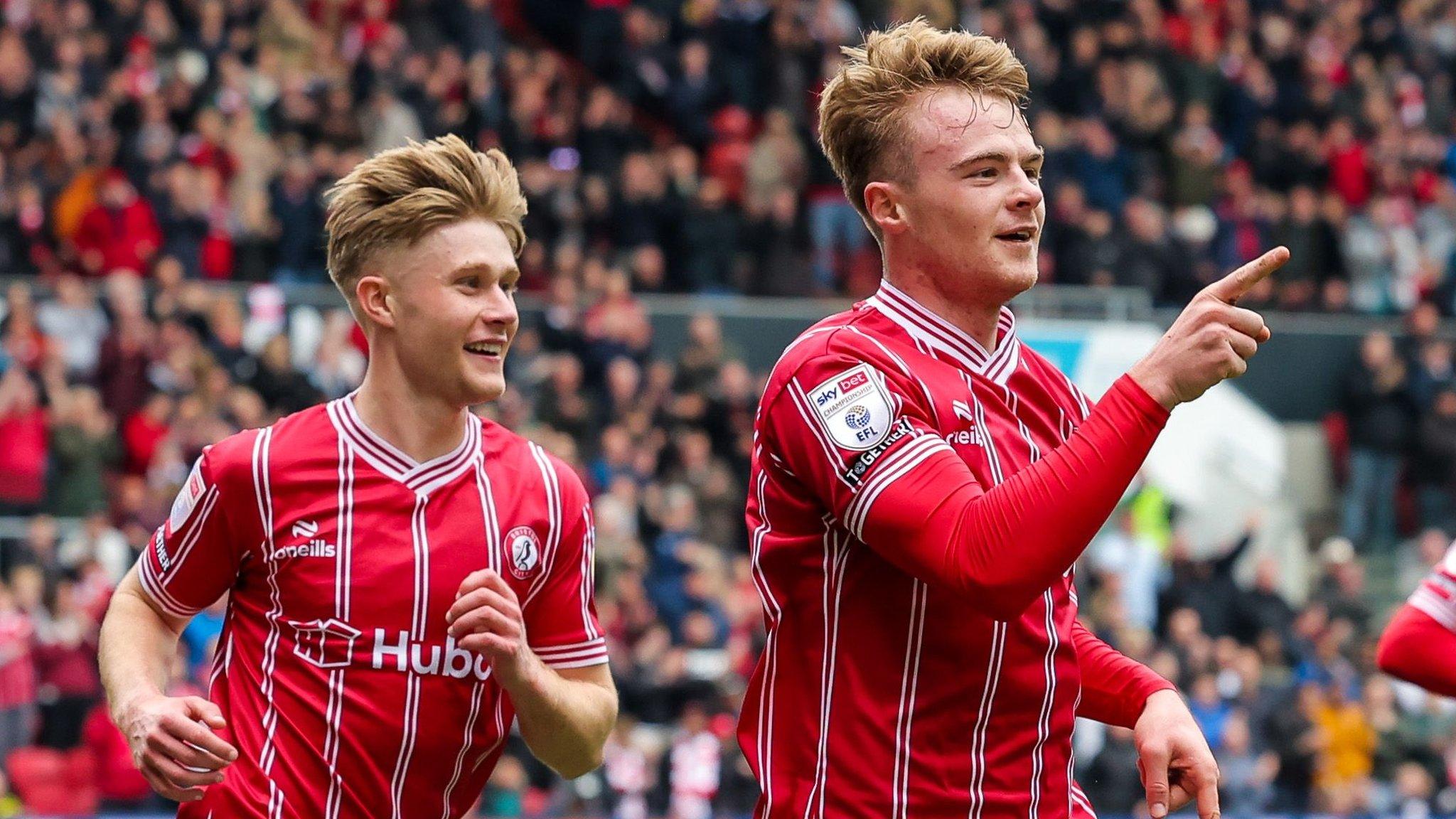 Tommy Conway celebrates Bristol City's opening goal against Rotherham