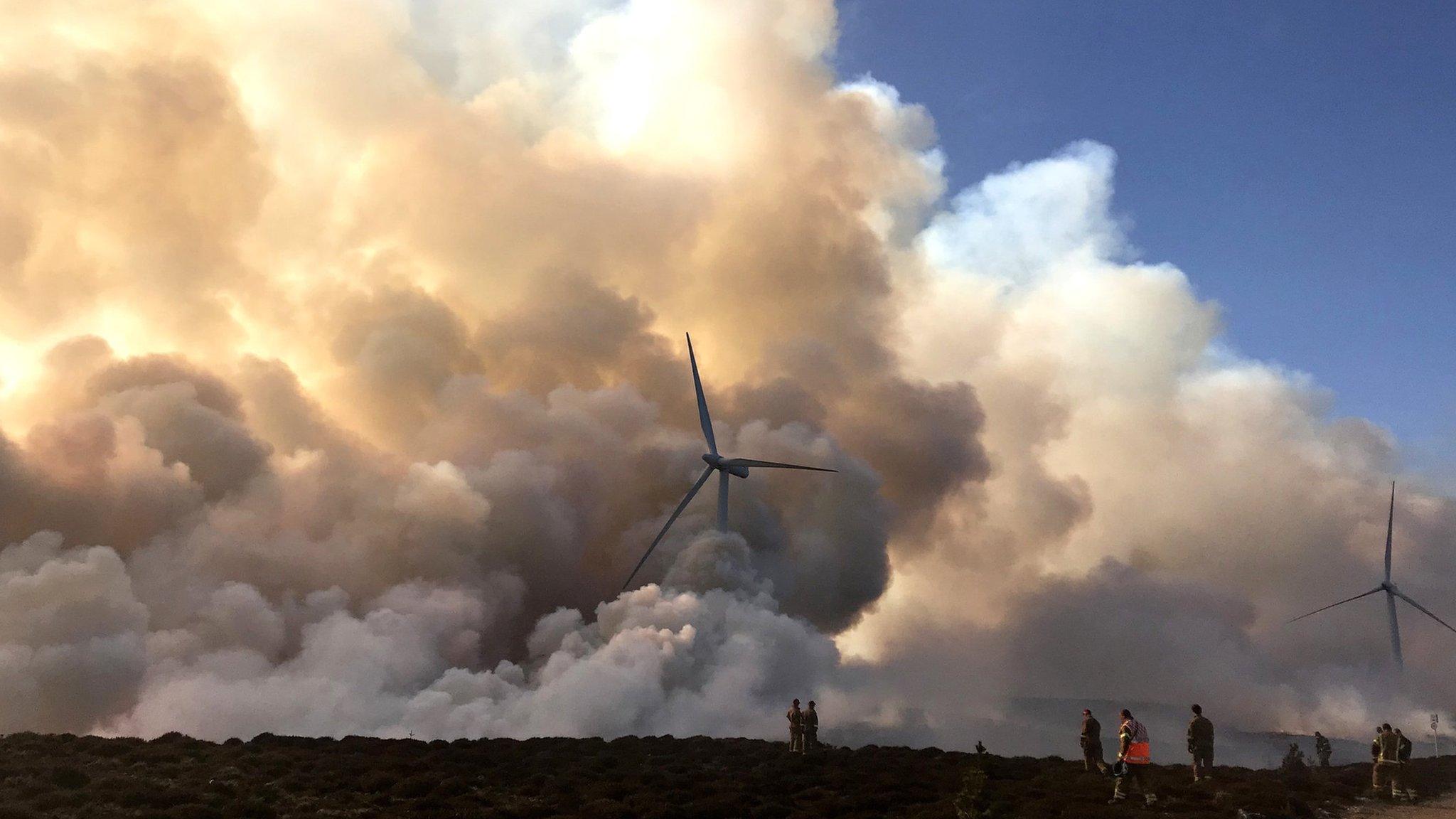 Moray fire scene