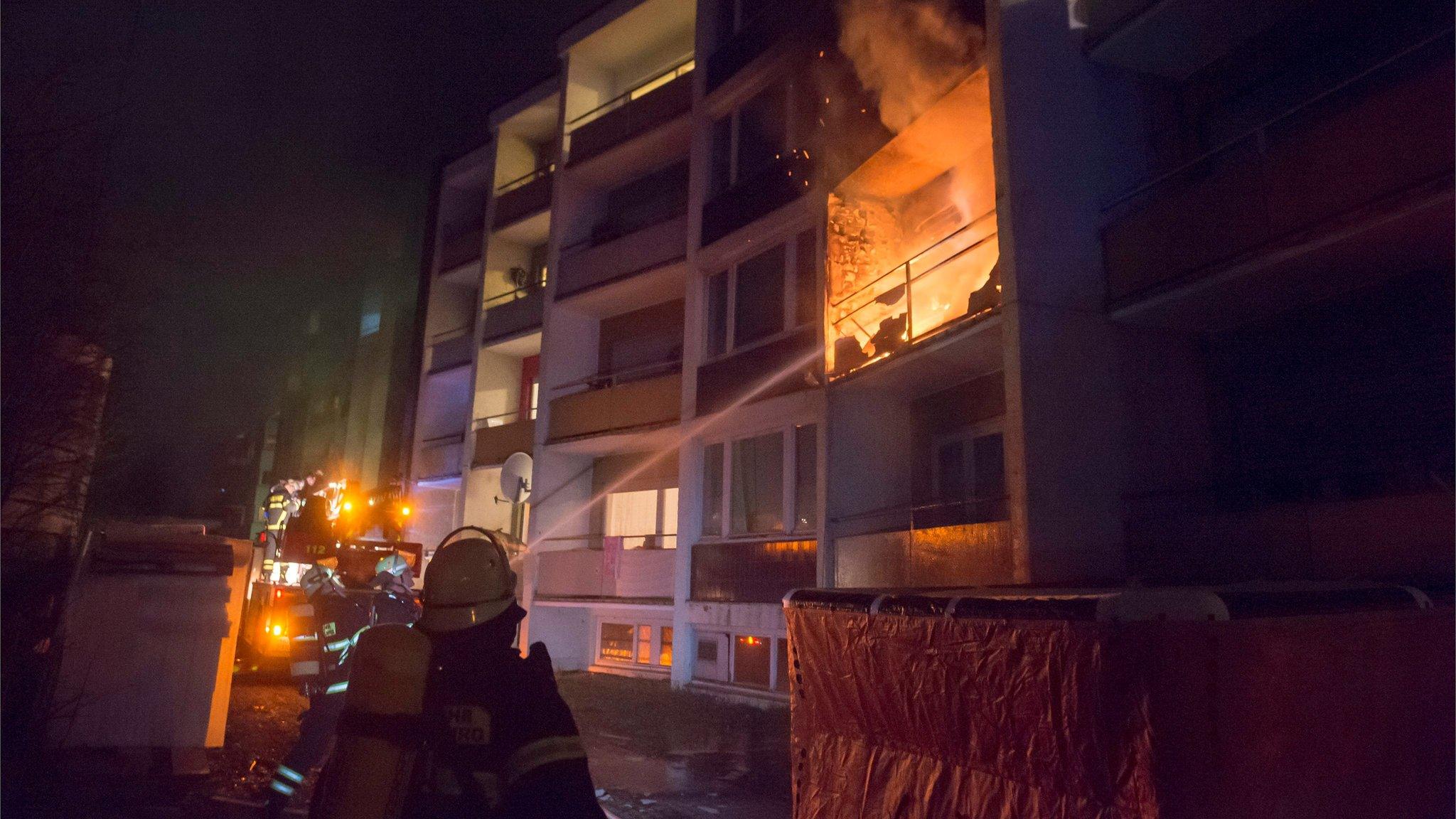 Fire at asylum shelter in Bad Homburg - February 2017