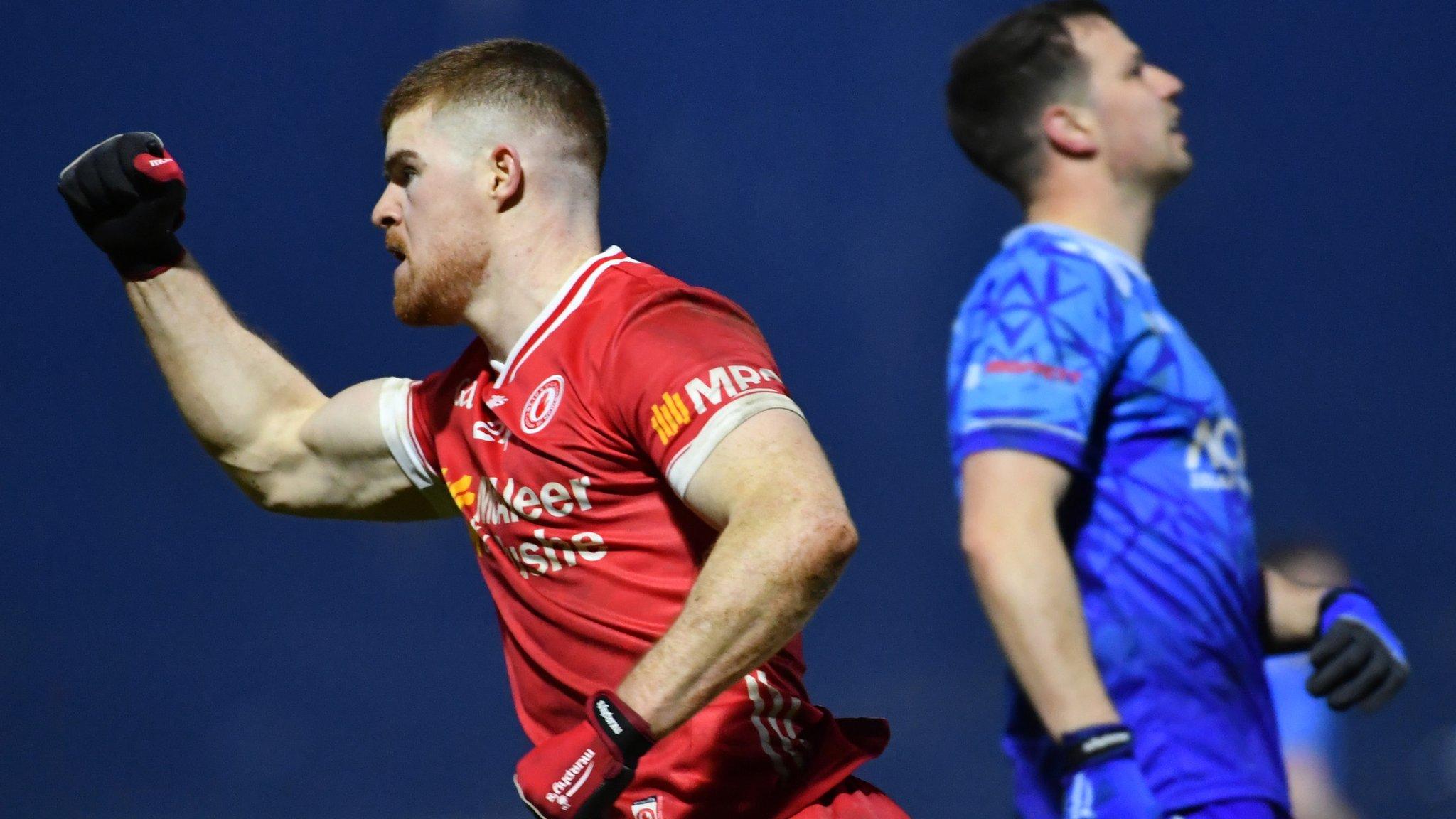 Cathal McShane celebrates after scoring against Monaghan last weekend