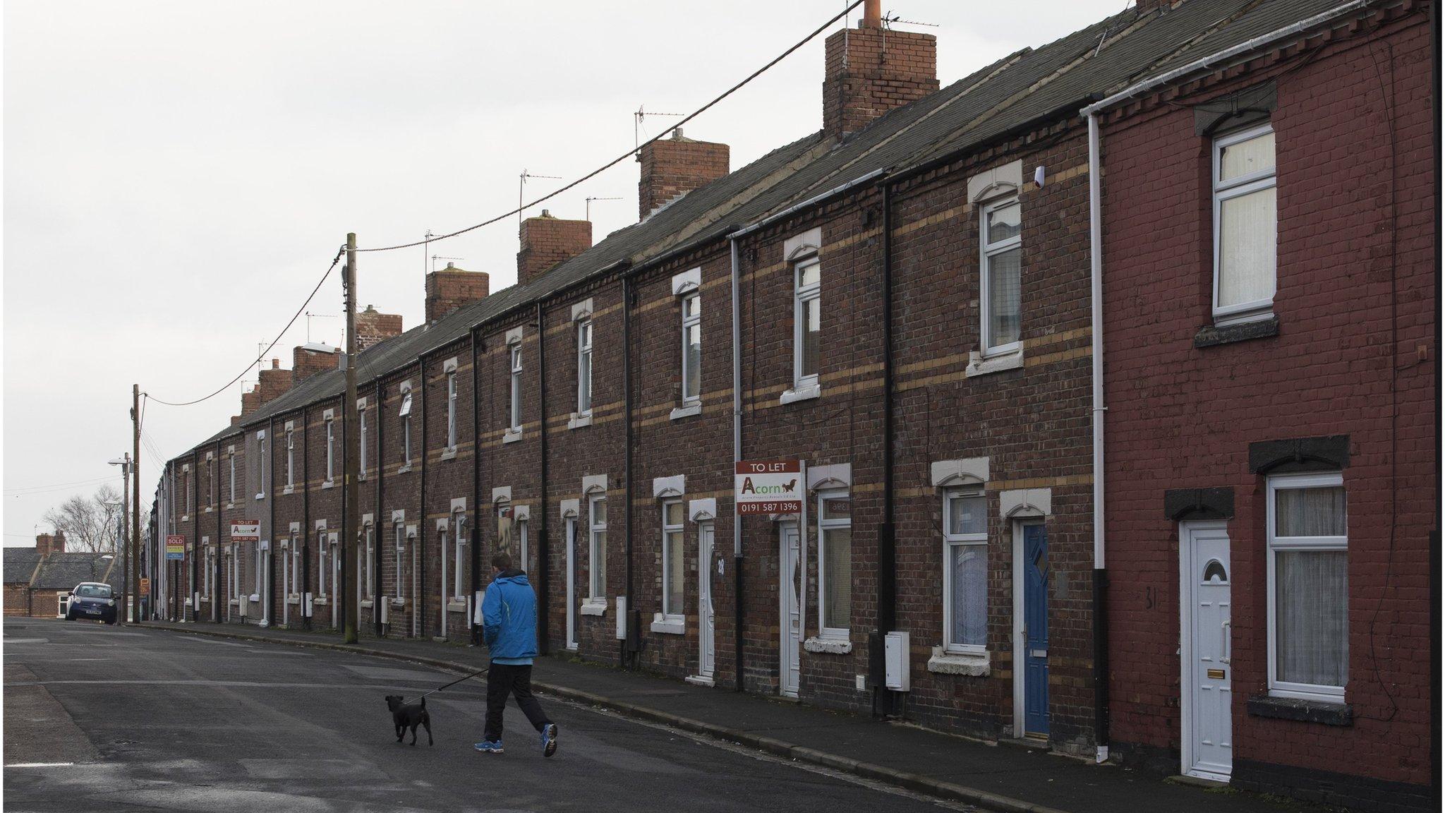 Terrace housing in northern England