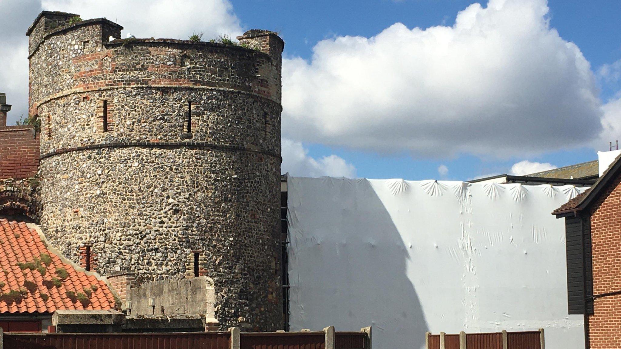 Town Wall with scaffolding