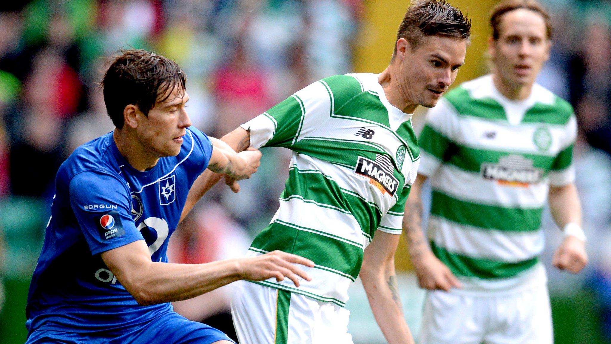 Celtic beat Stjarnan 2-0 in the first leg of the second qualifying round