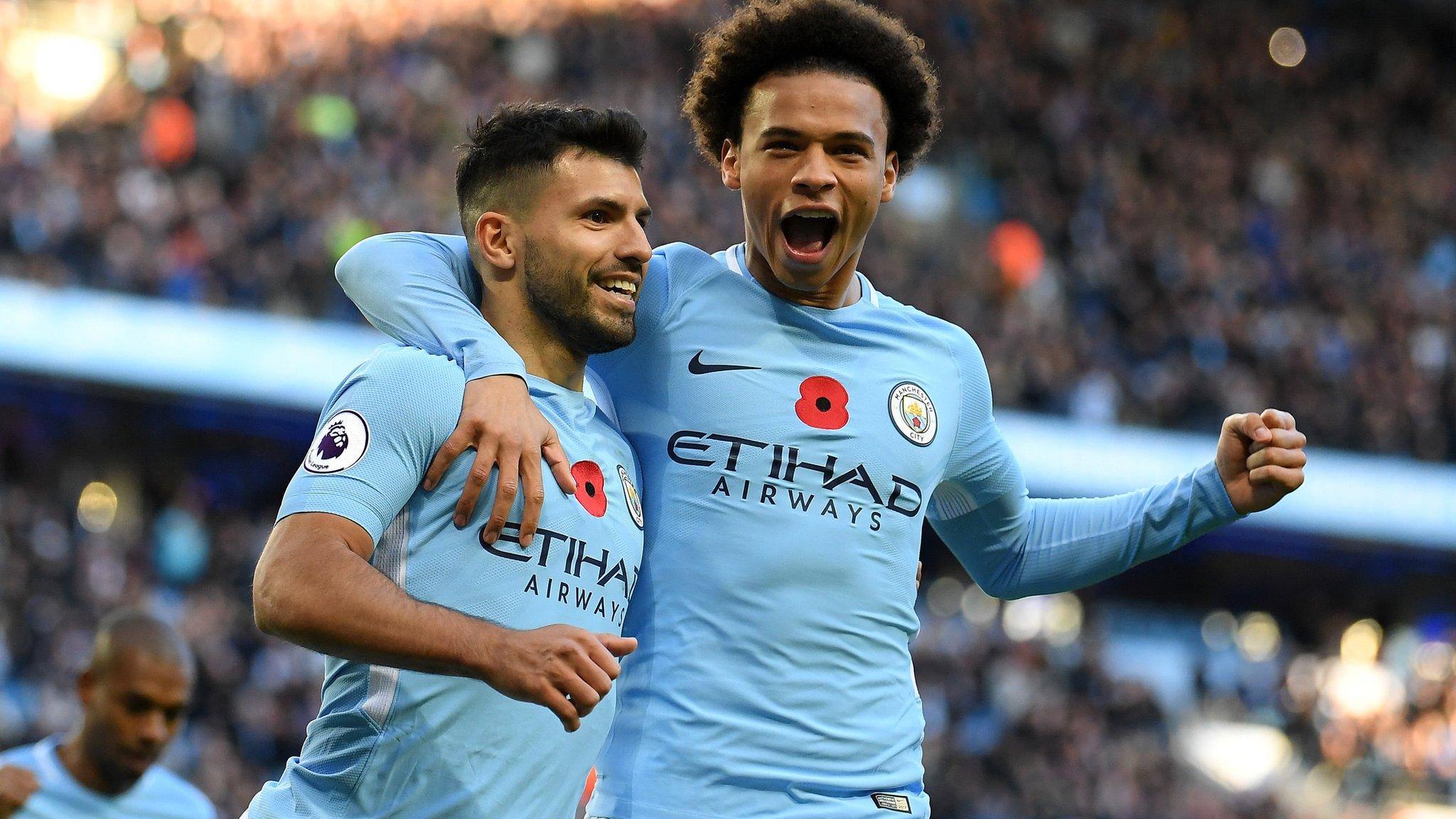 Sergio Aguero and Leroy Sane