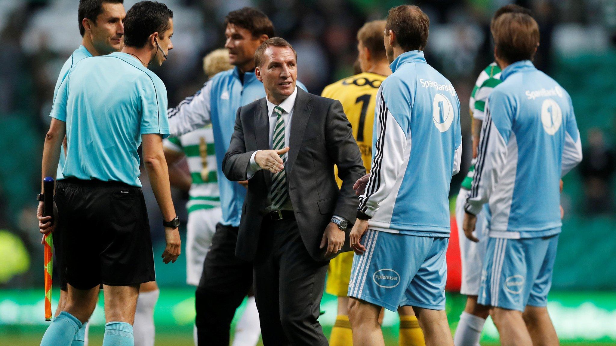 Celtic manager Brendan Rodgers at full-time