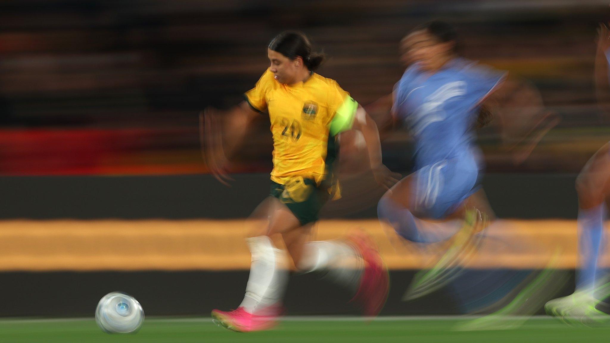 Sam Kerr in full flight for Australia