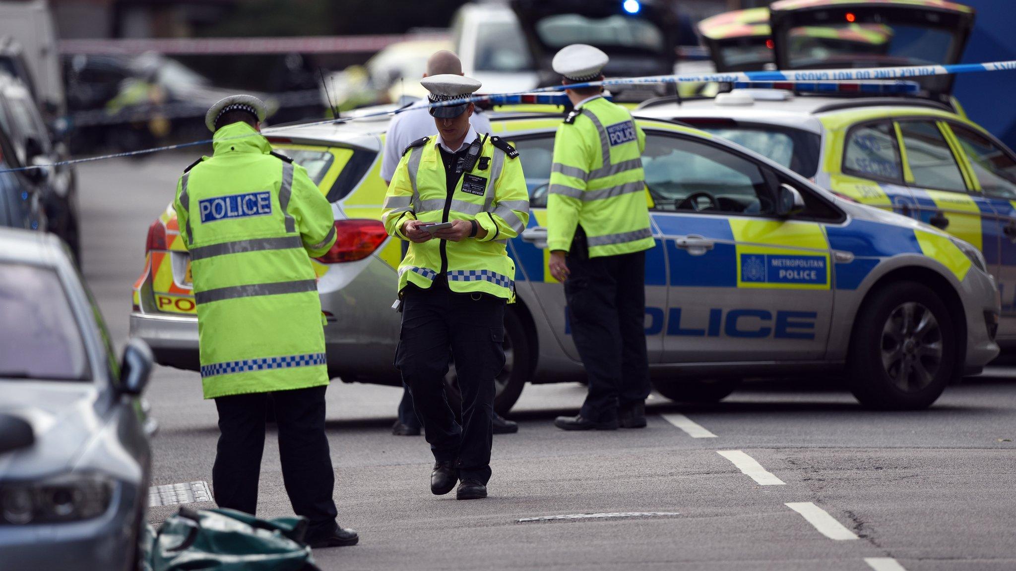 Police at car accident