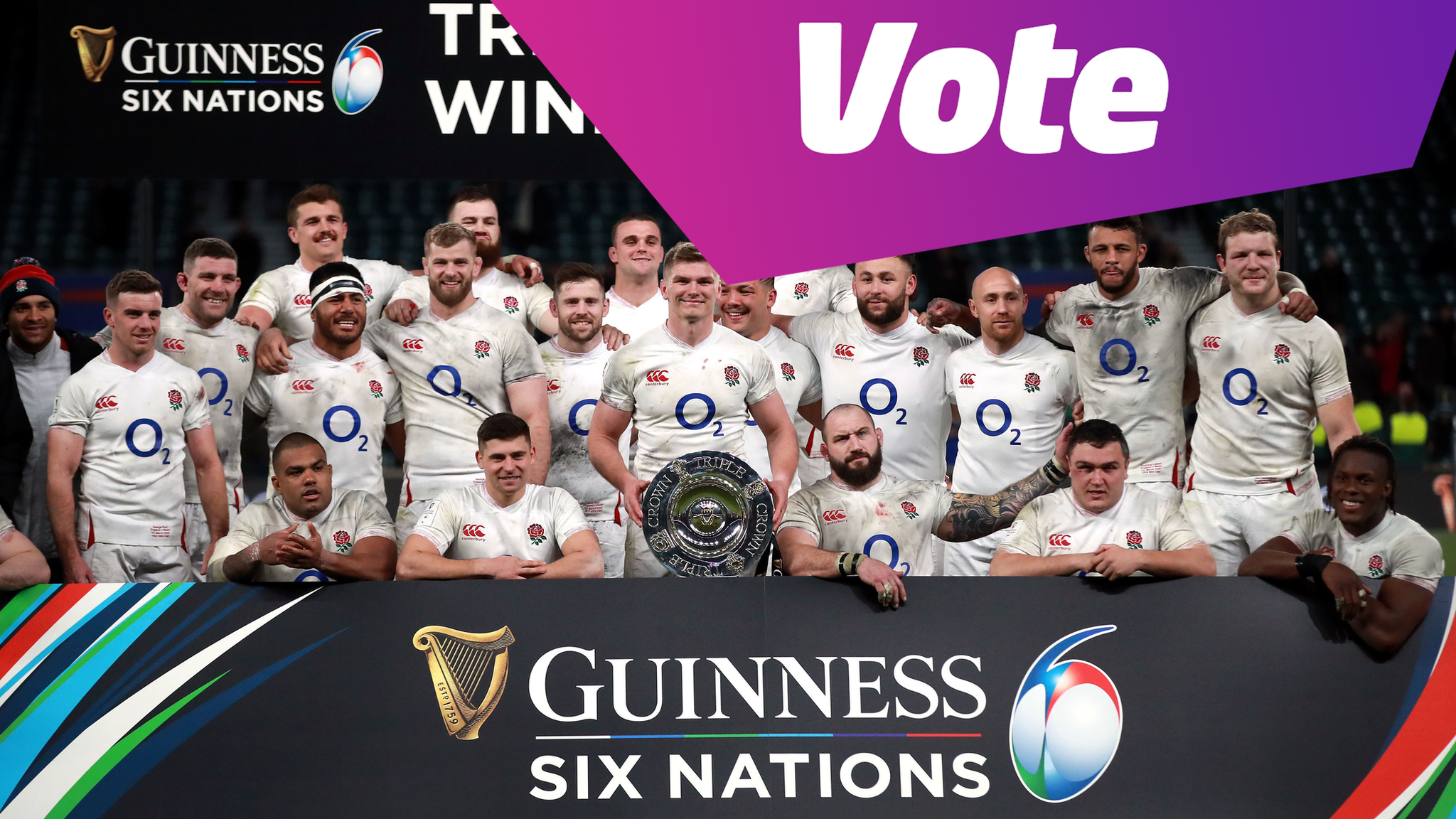 England trophy celebration six nations 2020